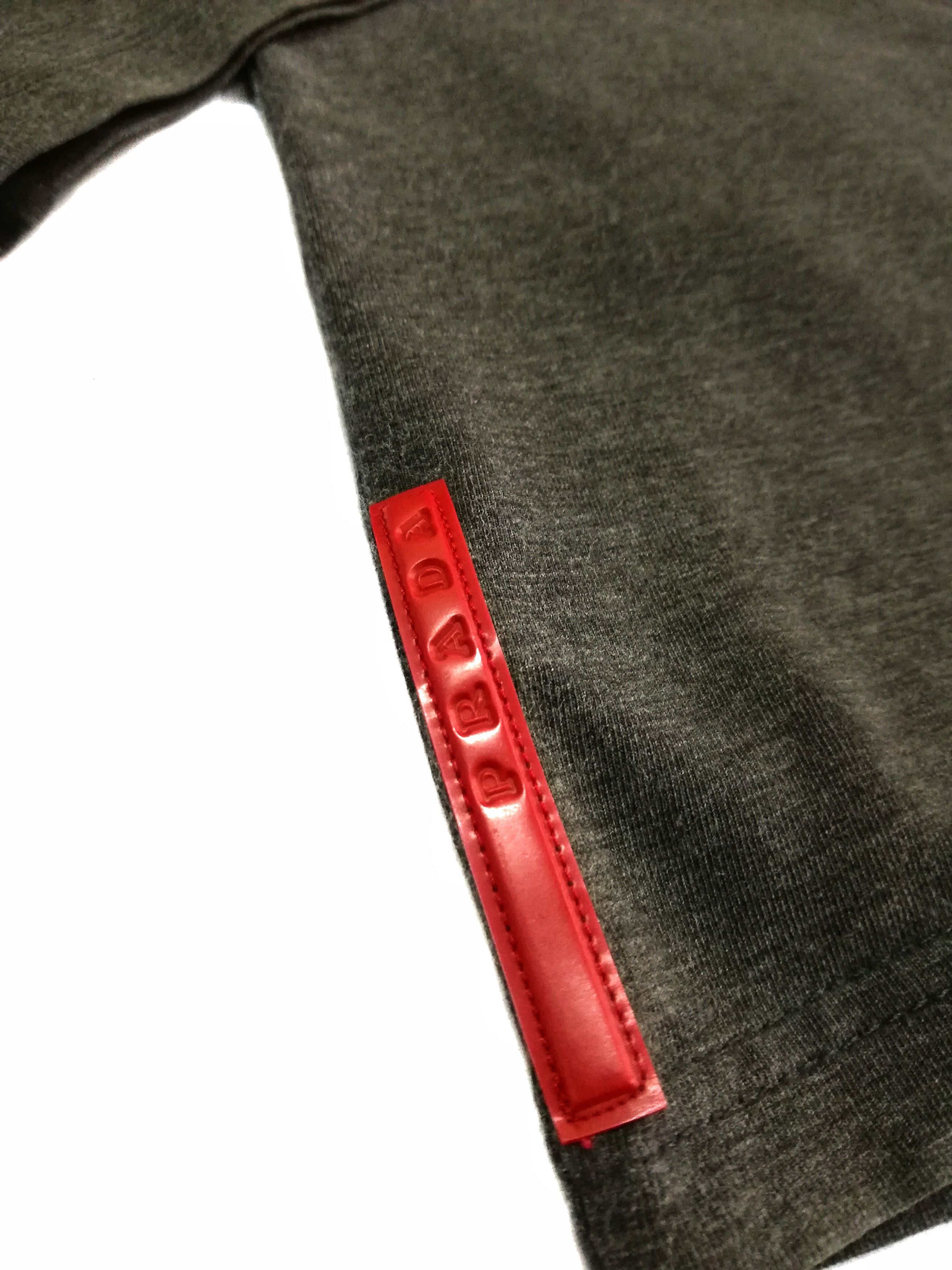 Prada 🔥Prada Milano 🇮🇹 Gray Long sleeve Polo T Shirt Tee Size US M / EU 48-50 / 2 - 3 Thumbnail