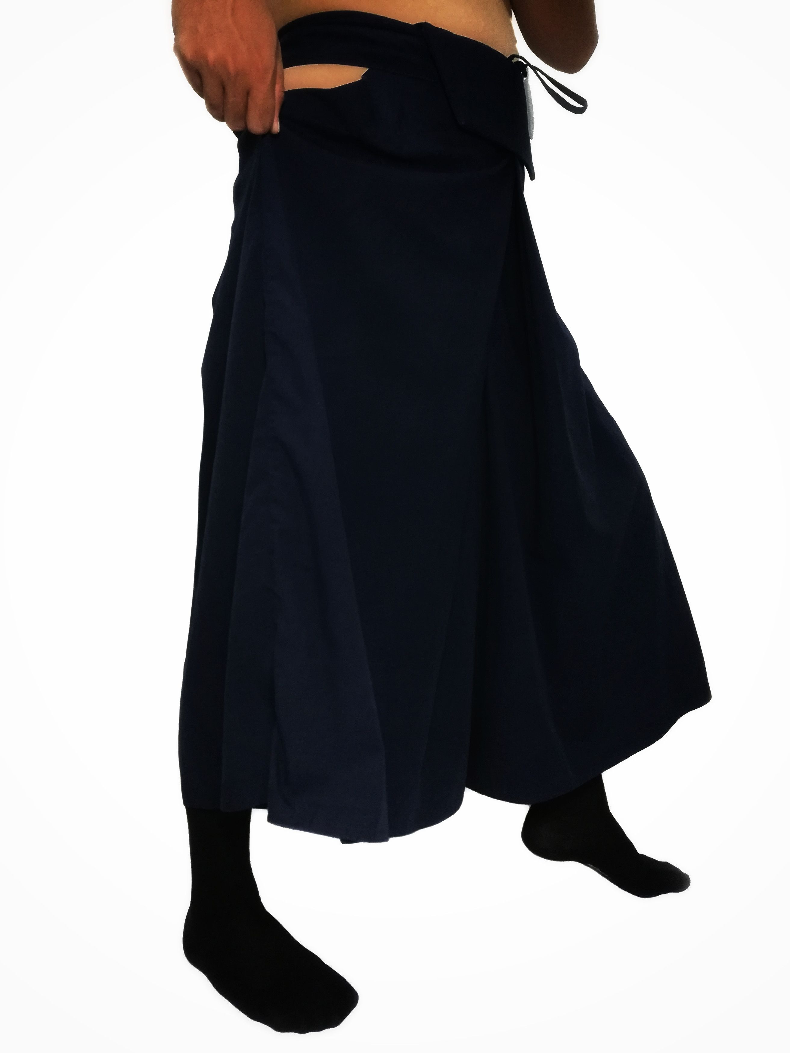 Art Comes First × Indigo × Japanese Brand 🔥Japanese Traditional Kimono Hakama Wide Pants/Monpe Pants Size US 31 - 11 Thumbnail