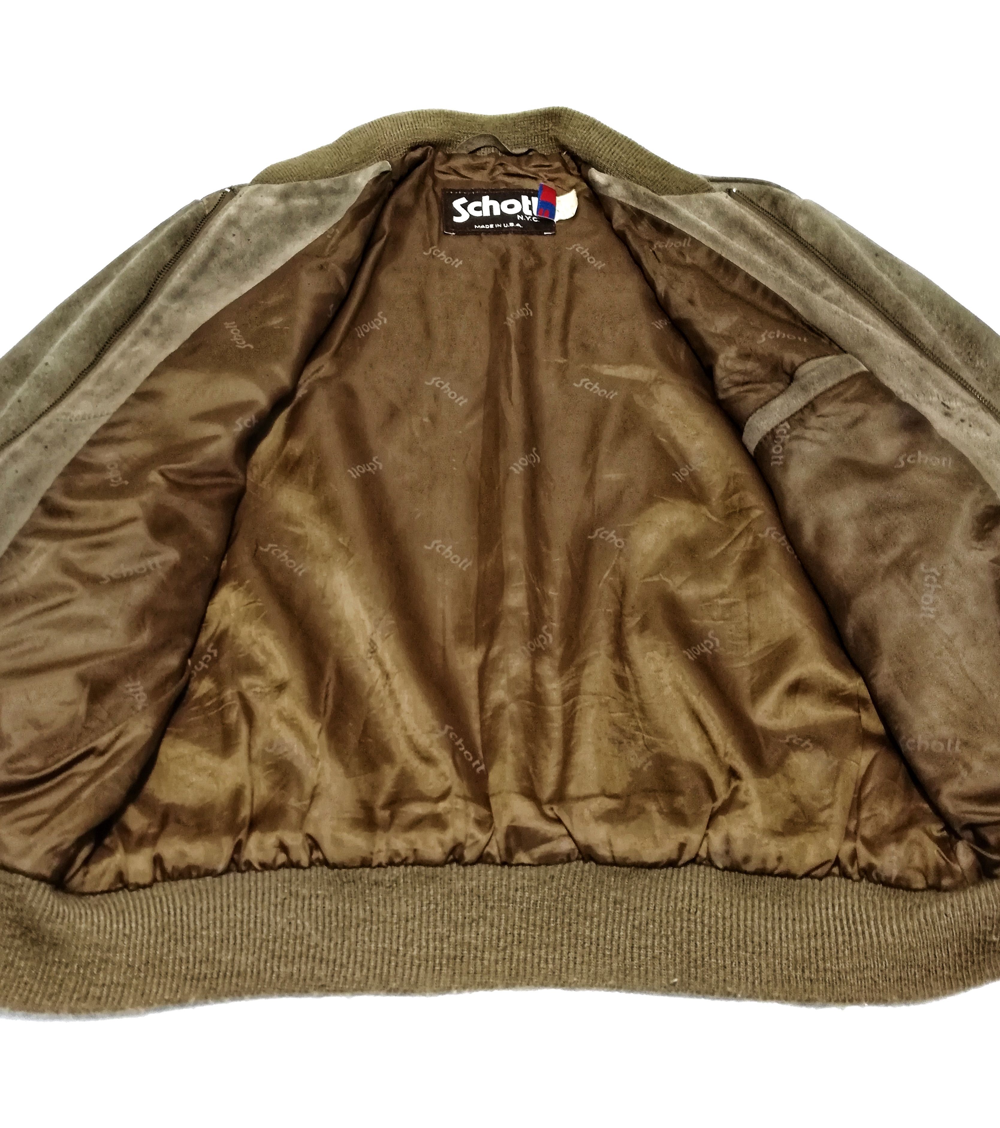 Schott 🔥Schott NYC Vintage USA 🇺🇸 Suede Rider Winter Leather🔥 Size US M / EU 48-50 / 2 - 7 Thumbnail