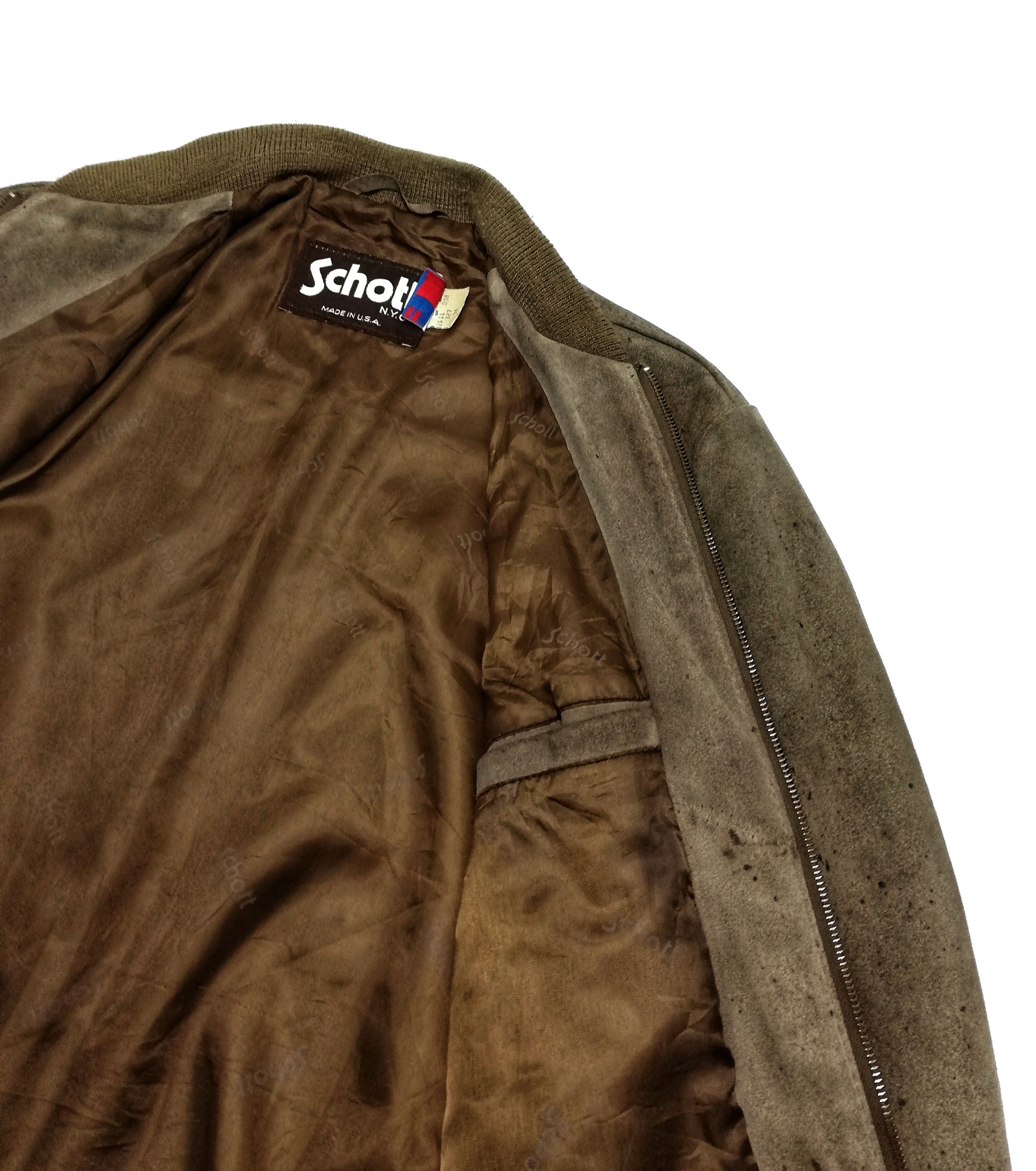 Schott 🔥Schott NYC Vintage USA 🇺🇸 Suede Rider Winter Leather🔥 Size US M / EU 48-50 / 2 - 8 Thumbnail