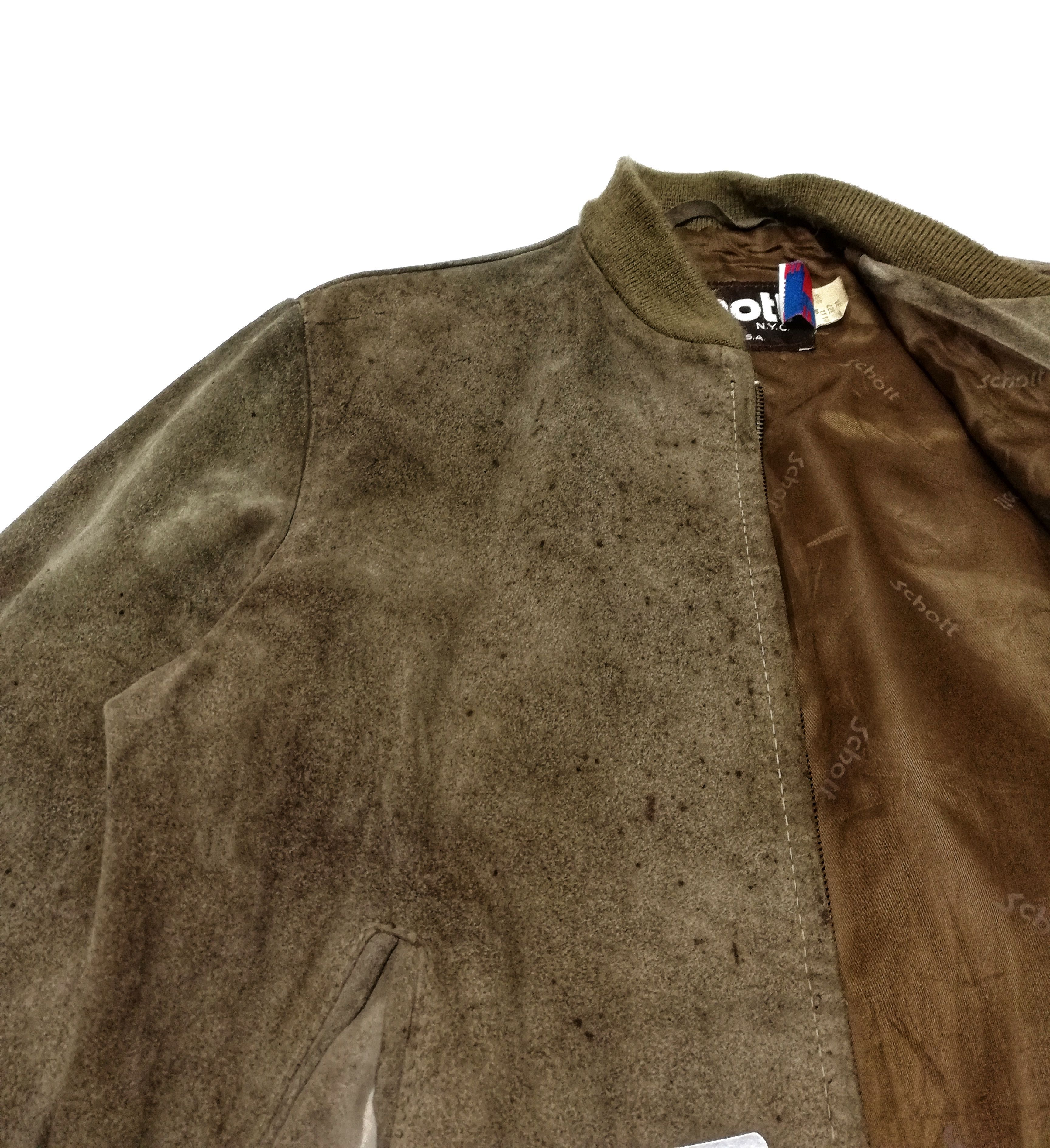 Schott 🔥Schott NYC Vintage USA 🇺🇸 Suede Rider Winter Leather🔥 Size US M / EU 48-50 / 2 - 13 Thumbnail
