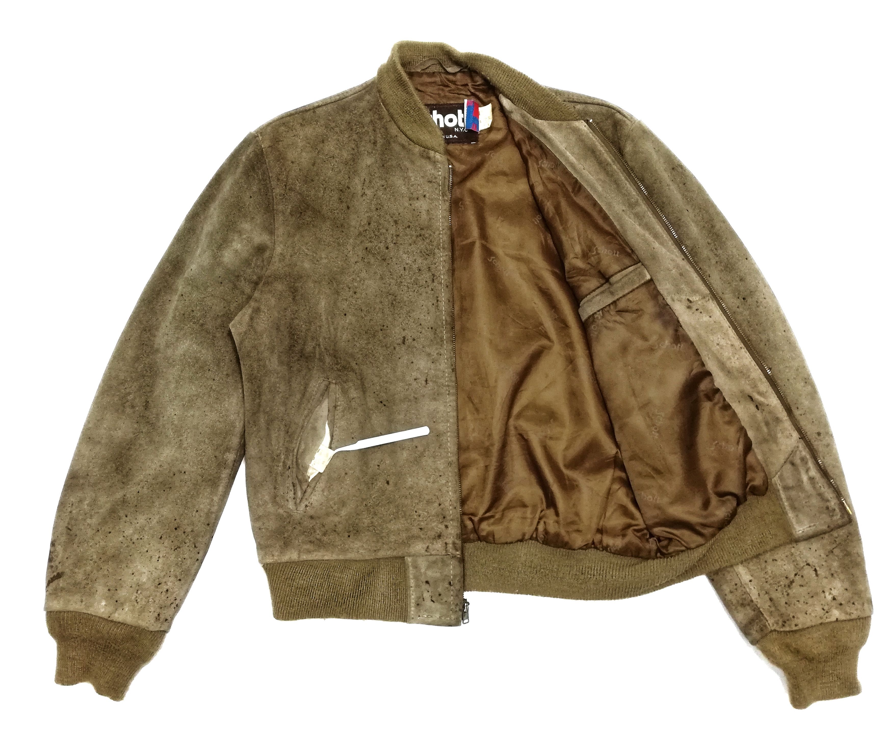 Schott 🔥Schott NYC Vintage USA 🇺🇸 Suede Rider Winter Leather🔥 Size US M / EU 48-50 / 2 - 1 Thumbnail