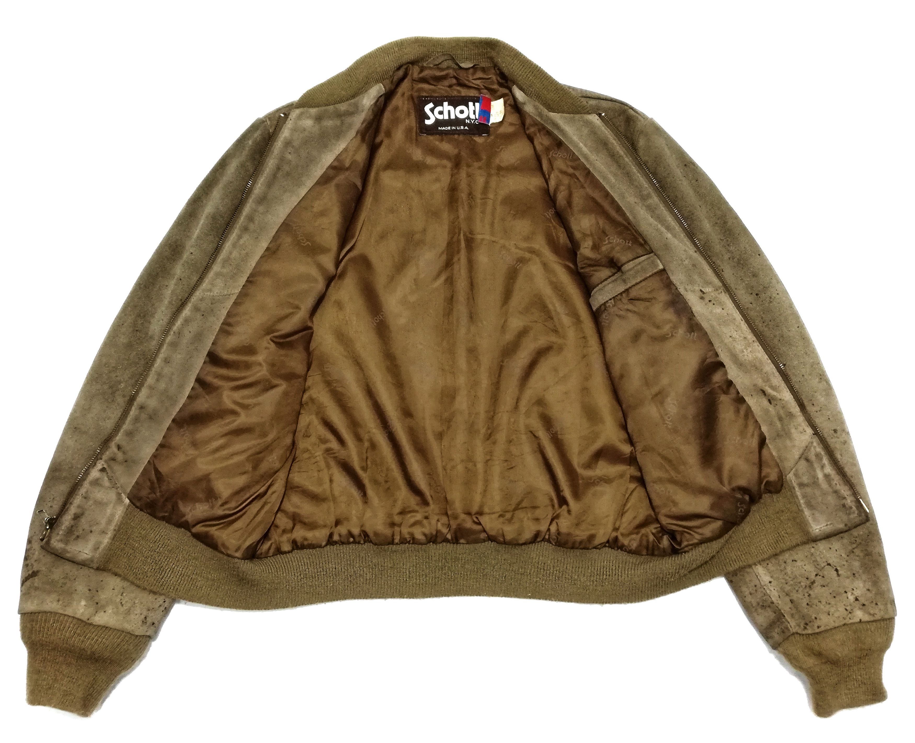 Schott 🔥Schott NYC Vintage USA 🇺🇸 Suede Rider Winter Leather🔥 Size US M / EU 48-50 / 2 - 6 Thumbnail