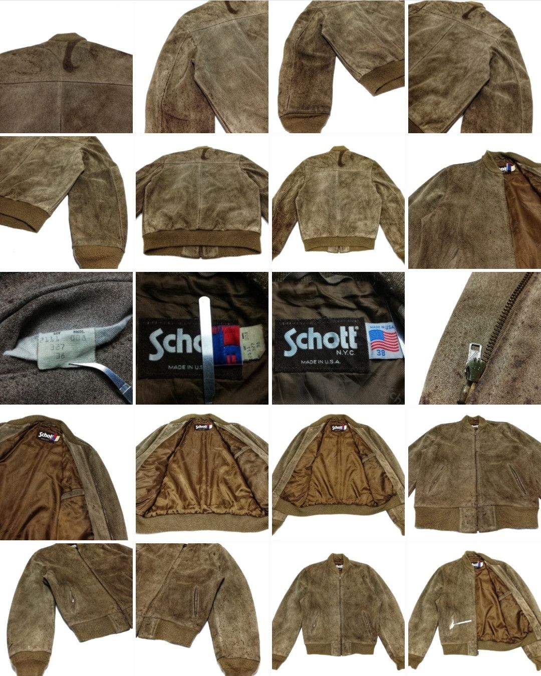 Schott 🔥Schott NYC Vintage USA 🇺🇸 Suede Rider Winter Leather🔥 Size US M / EU 48-50 / 2 - 21 Thumbnail