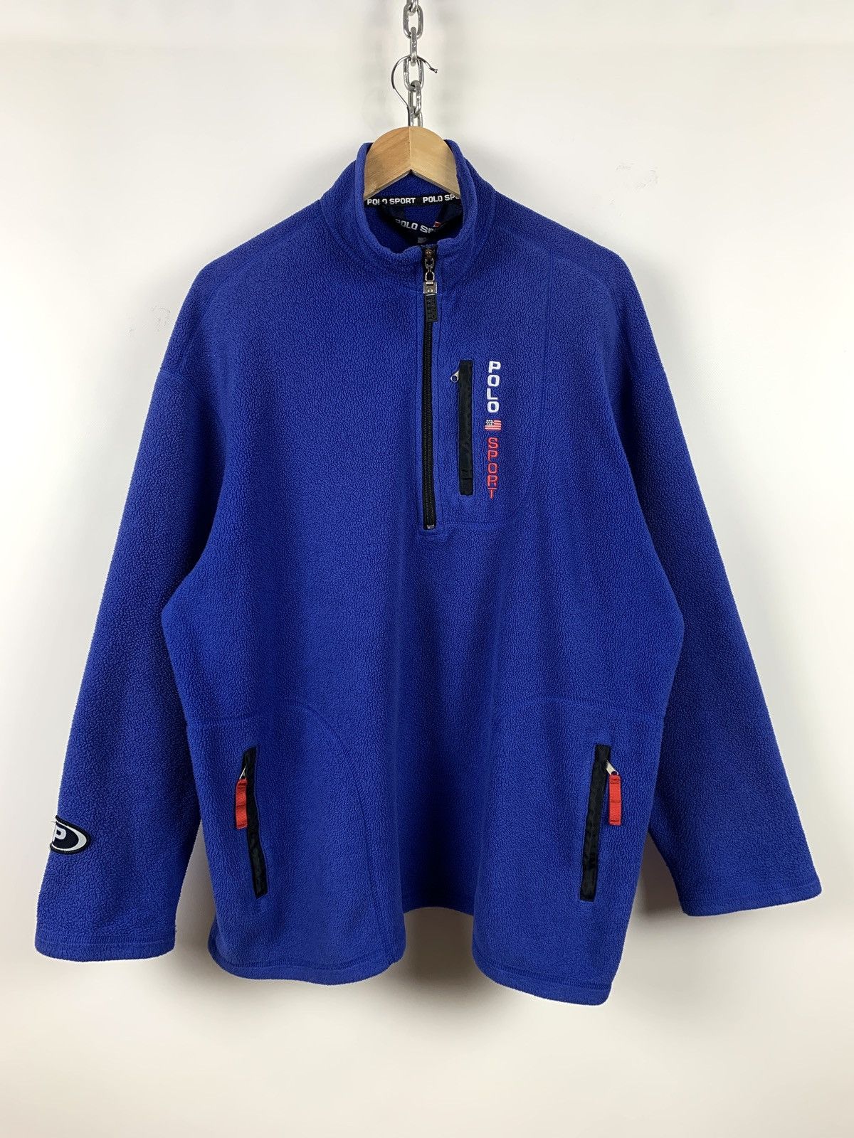 Polo Ralph Lauren 90s Vintage Polo Sport Ralph Lauren Zip 1/4 Half Neck Fleece Size US XXL / EU 58 / 5 - 1 Thumbnail