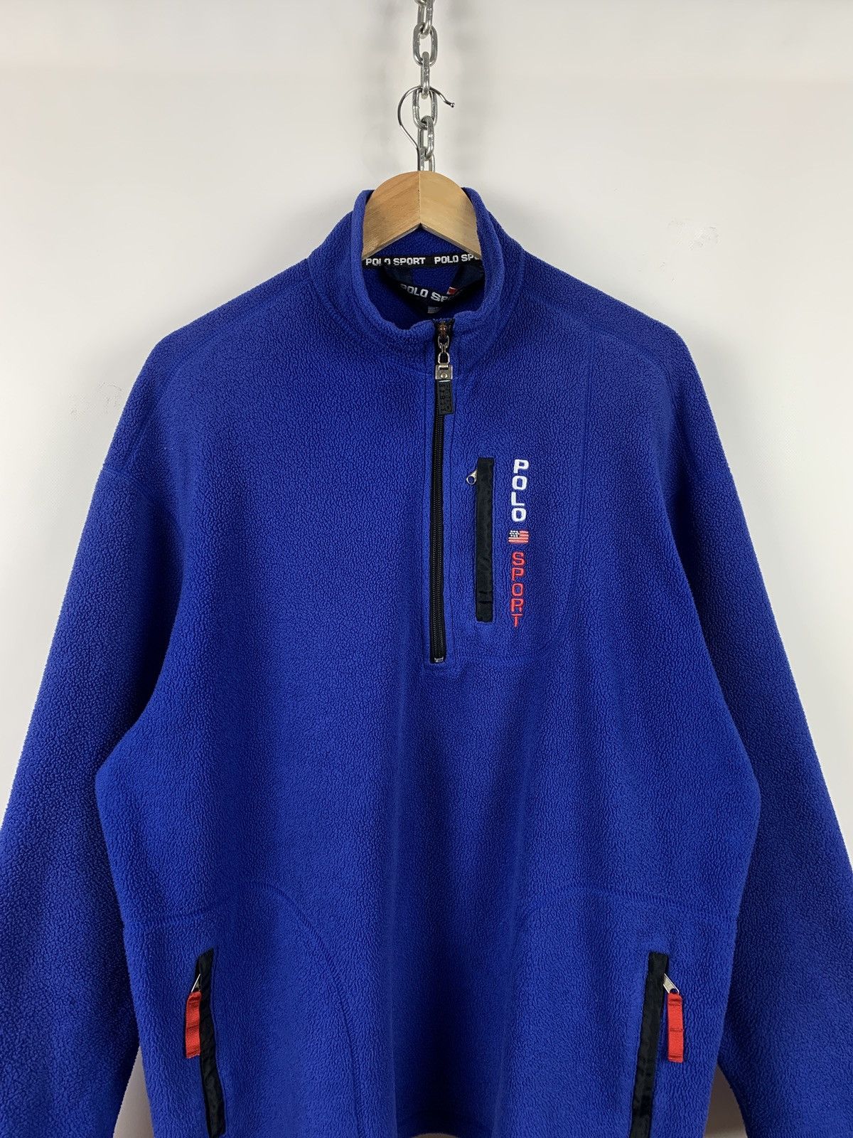 Polo Ralph Lauren 90s Vintage Polo Sport Ralph Lauren Zip 1/4 Half Neck Fleece Size US XXL / EU 58 / 5 - 2 Thumbnail
