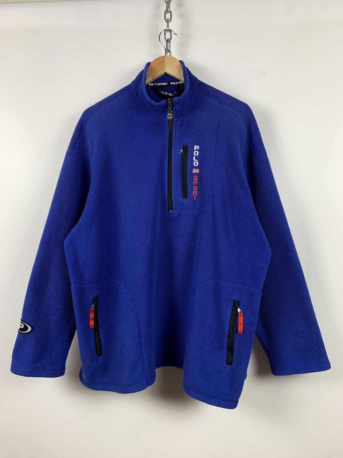 Polo Ralph Lauren 90s Vintage Polo Sport Ralph Lauren Zip 1/4 Half Neck Fleece Size US XXL / EU 58 / 5 - 3 Thumbnail