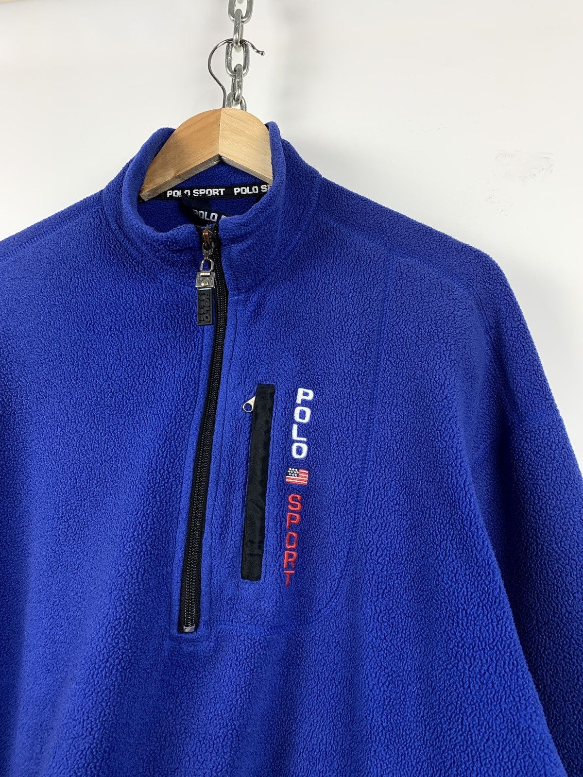 Polo Ralph Lauren 90s Vintage Polo Sport Ralph Lauren Zip 1/4 Half Neck Fleece Size US XXL / EU 58 / 5 - 4 Thumbnail
