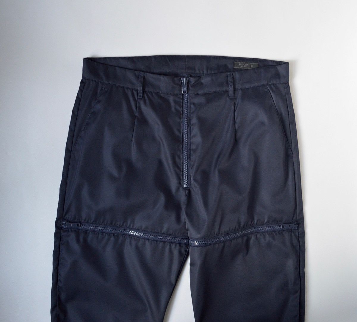 Prada A/W 19 Dark Blue Nylon Astro Pants Size US 34 / EU 50 - 2 Thumbnail