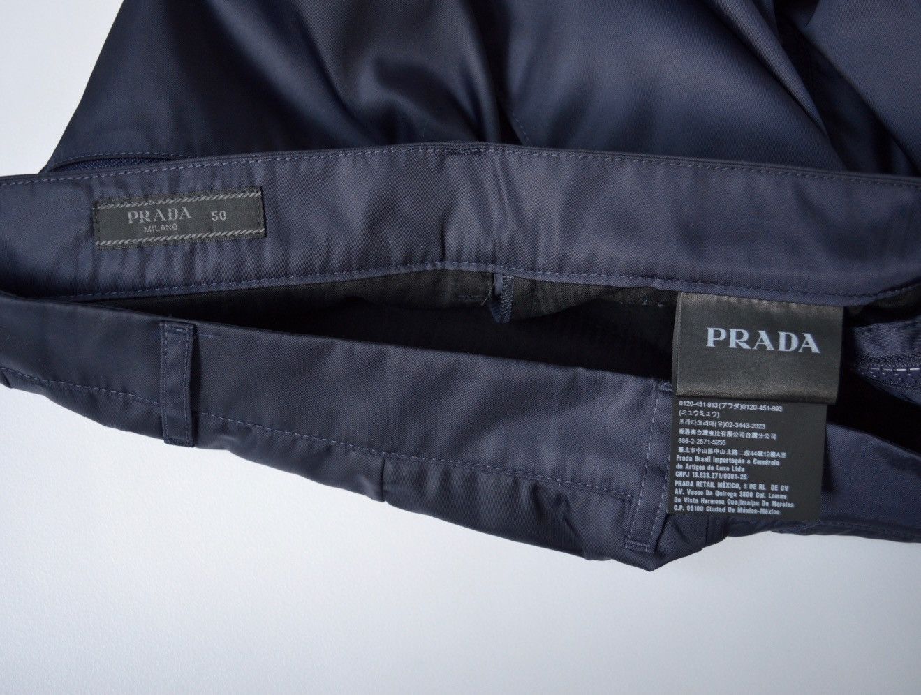 Prada A/W 19 Dark Blue Nylon Astro Pants Size US 34 / EU 50 - 3 Thumbnail