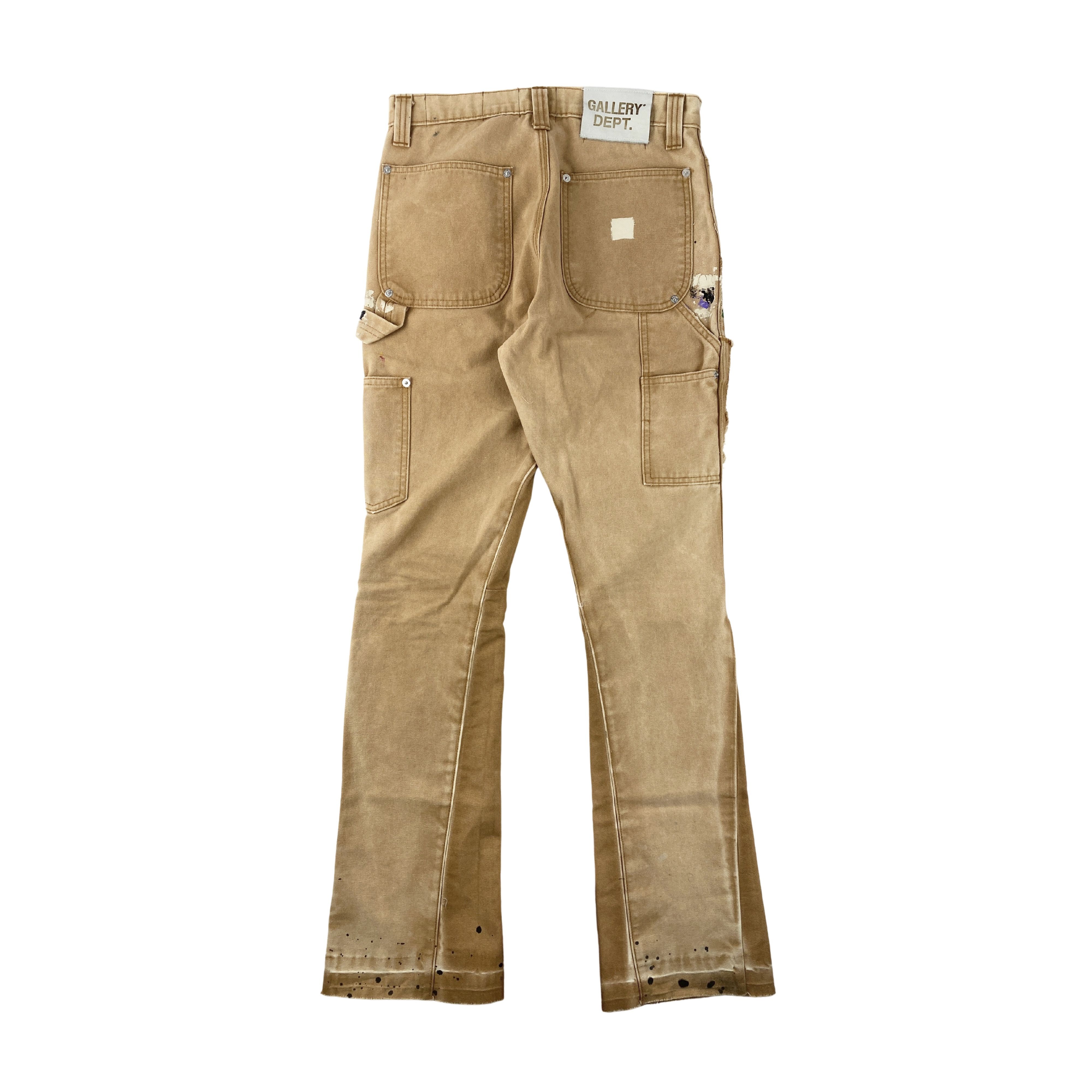 Gallery Dept. Gallery Department Tan Carpenter Flared Jeans Size US 30 / EU 46 - 3 Thumbnail