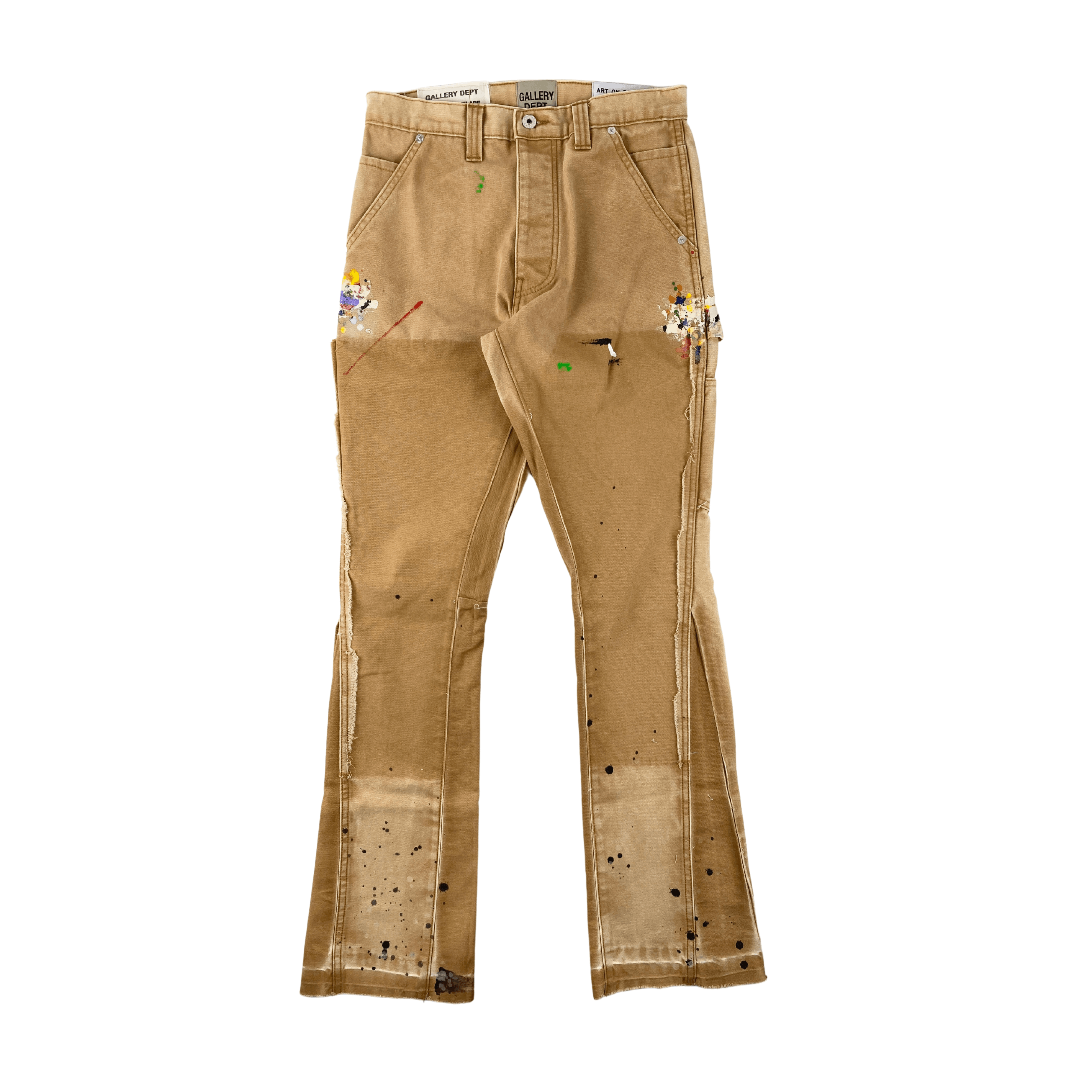Gallery Dept. Gallery Department Tan Carpenter Flared Jeans Size US 30 / EU 46 - 2 Thumbnail