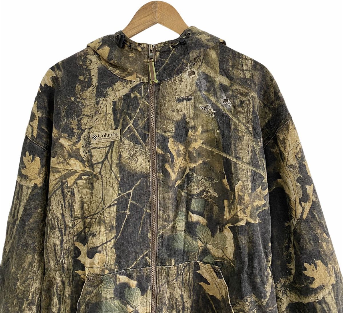 Columbia REALTREE CAMO COLUMBIA DISTRESSED DETROIT JACKET HOODIE Size US XL / EU 56 / 4 - 6 Thumbnail