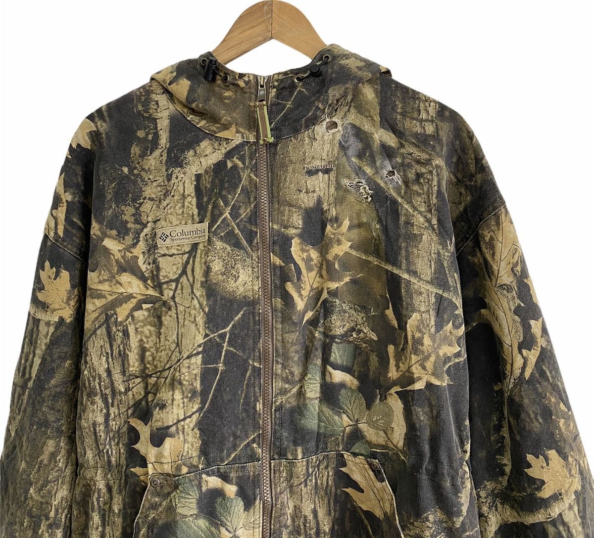 Columbia REALTREE CAMO COLUMBIA DISTRESSED DETROIT JACKET HOODIE Size US XL / EU 56 / 4 - 5 Thumbnail