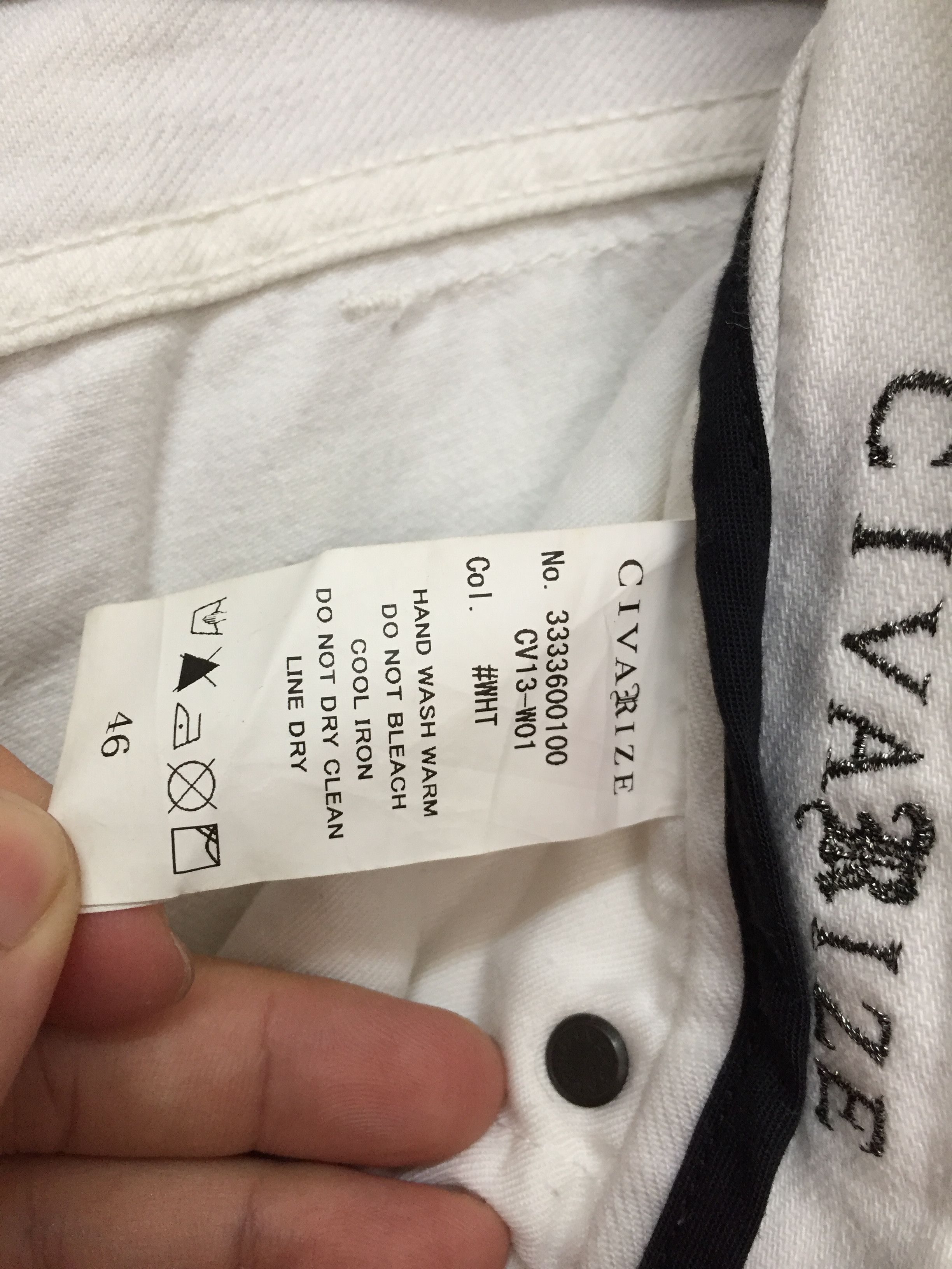 CIVARIZE 2013 Made in JAPAN CIVARIZE Dirty Whisker Zebra white denim Size US 32 / EU 48 - 15 Thumbnail