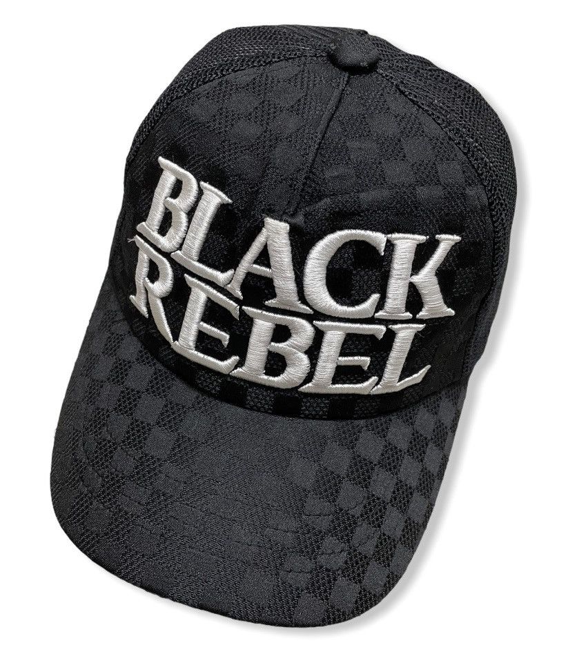 image of Fire! Black Rebel Bold Embroidery Trucker Hat, Men's
