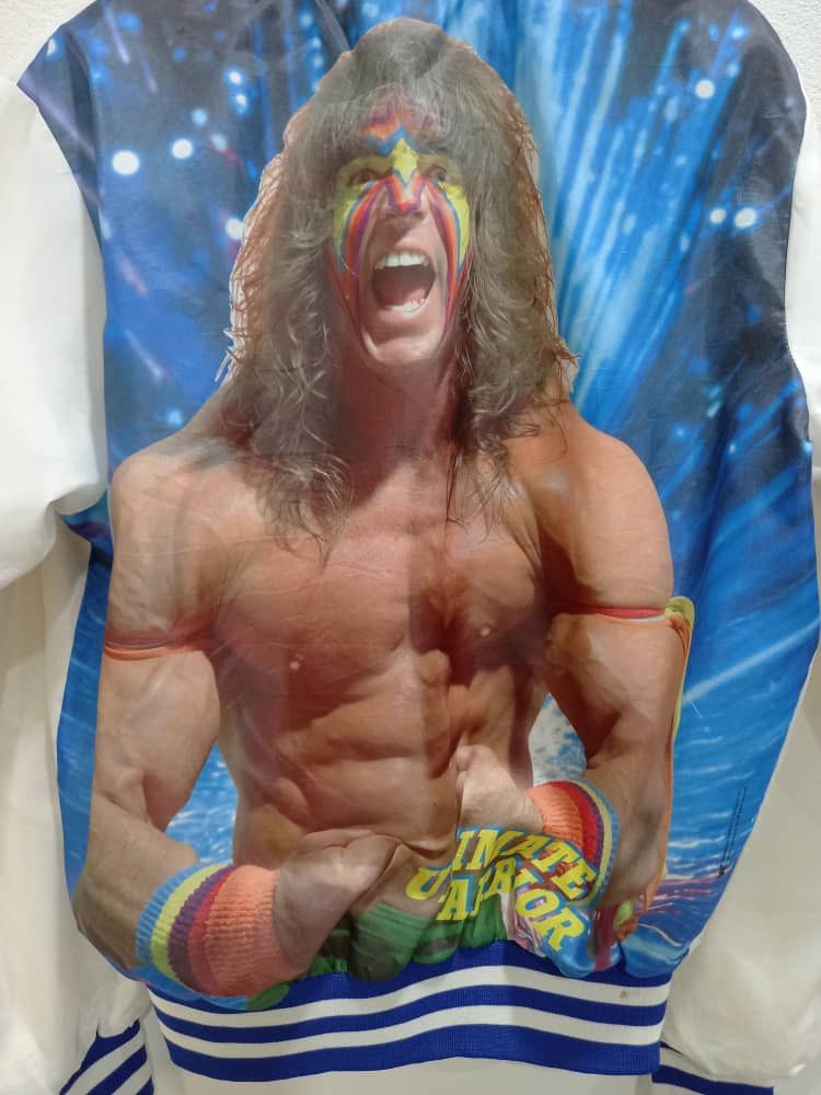 WWF Rare 80's Wwf Legend Ultimate Warrior Bomber Jacket Size US M / EU 48-50 / 2 - 5 Thumbnail