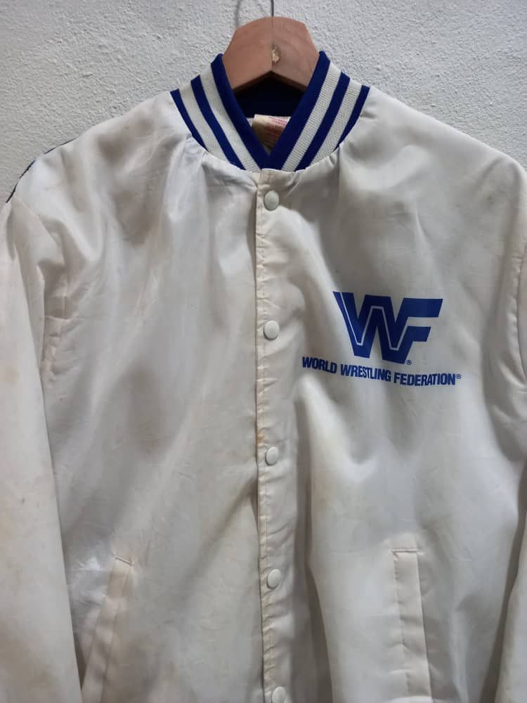 WWF Rare 80's Wwf Legend Ultimate Warrior Bomber Jacket Size US M / EU 48-50 / 2 - 2 Thumbnail