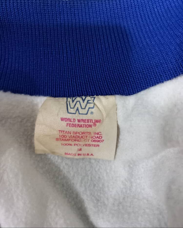 WWF Rare 80's Wwf Legend Ultimate Warrior Bomber Jacket Size US M / EU 48-50 / 2 - 12 Thumbnail