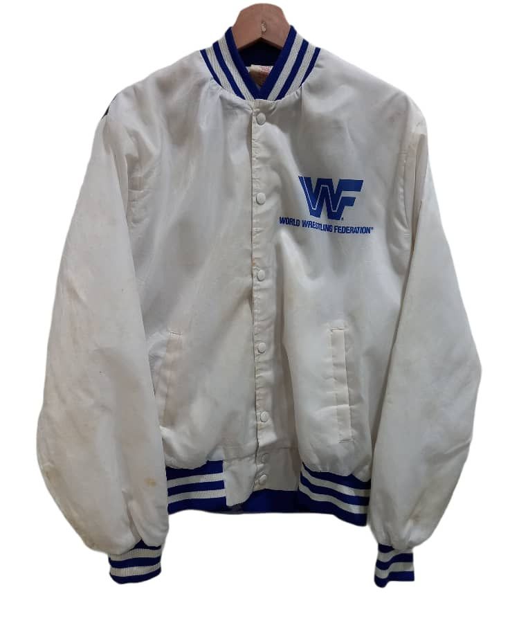 WWF Rare 80's Wwf Legend Ultimate Warrior Bomber Jacket Size US M / EU 48-50 / 2 - 1 Thumbnail