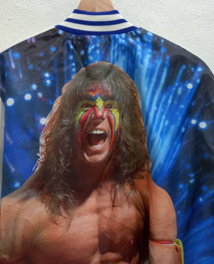 WWF Rare 80's Wwf Legend Ultimate Warrior Bomber Jacket Size US M / EU 48-50 / 2 - 8 Thumbnail