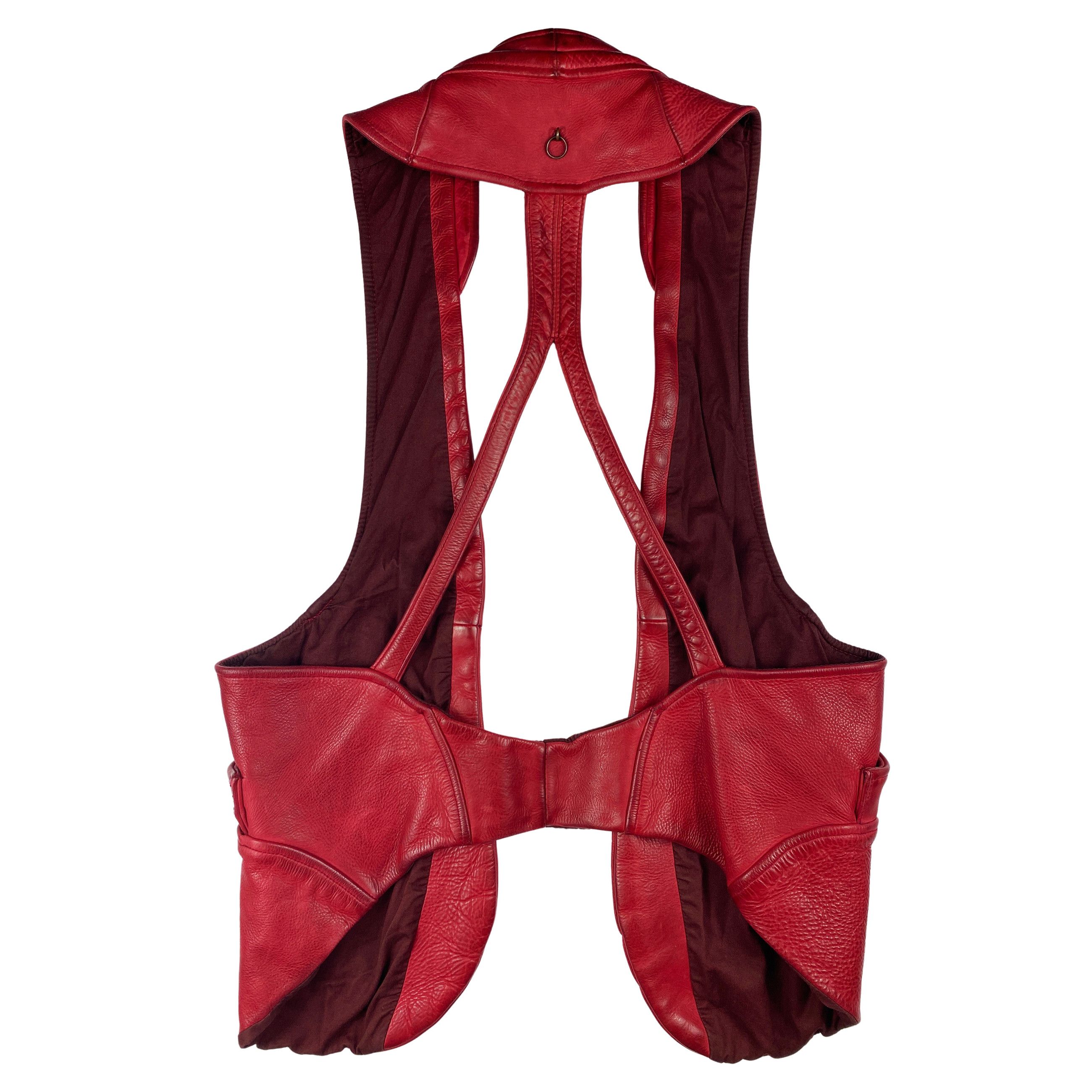 SIVA SS13 Red Leather Holster Vest Size US M / EU 48-50 / 2 - 2 Thumbnail