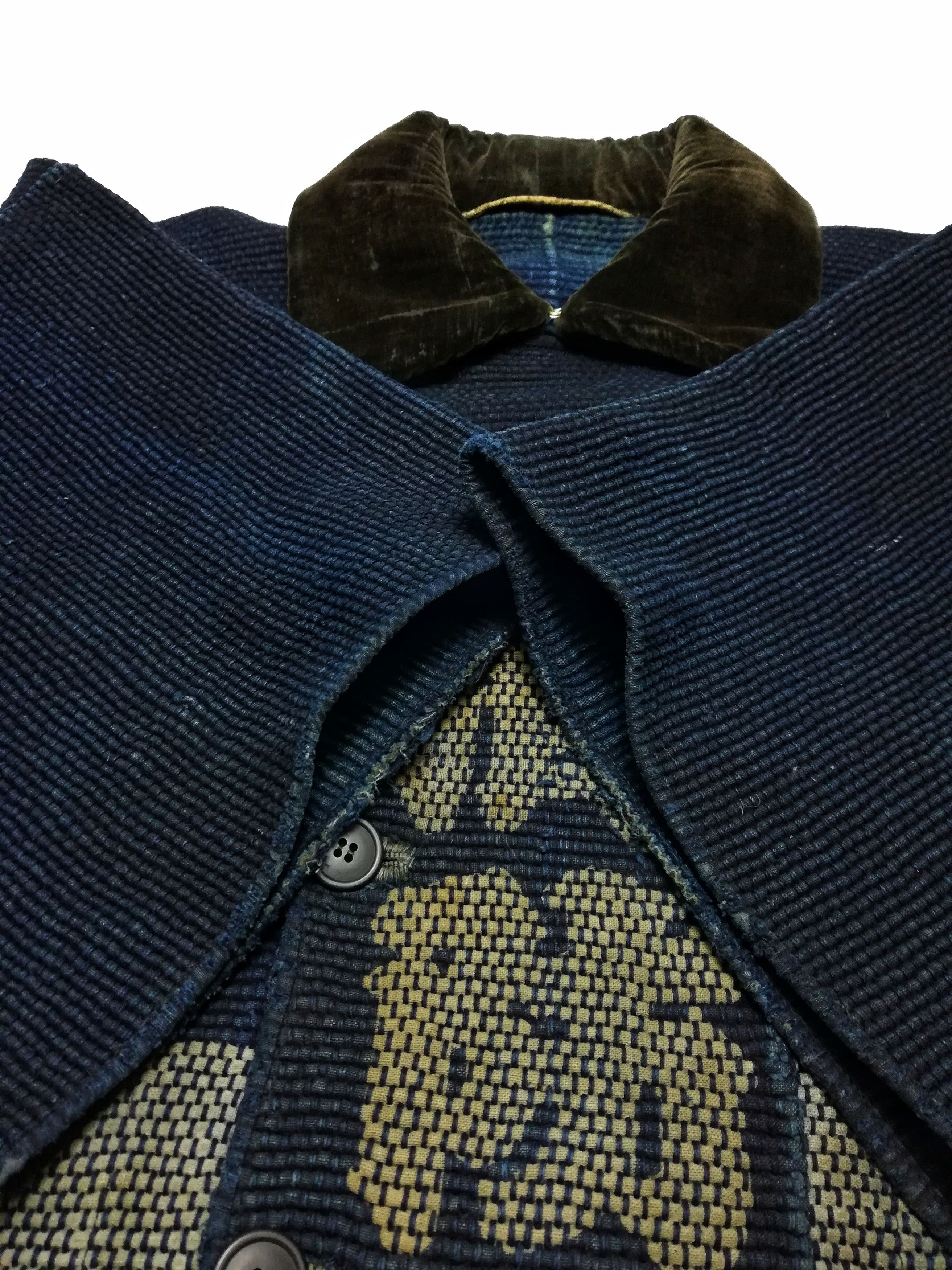 Art Comes First × Indigo × Japanese Brand 🔥FIREMAN HANTEN Hand SASHIKO Vintage Japanese Fireman Size US S / EU 44-46 / 1 - 19 Thumbnail