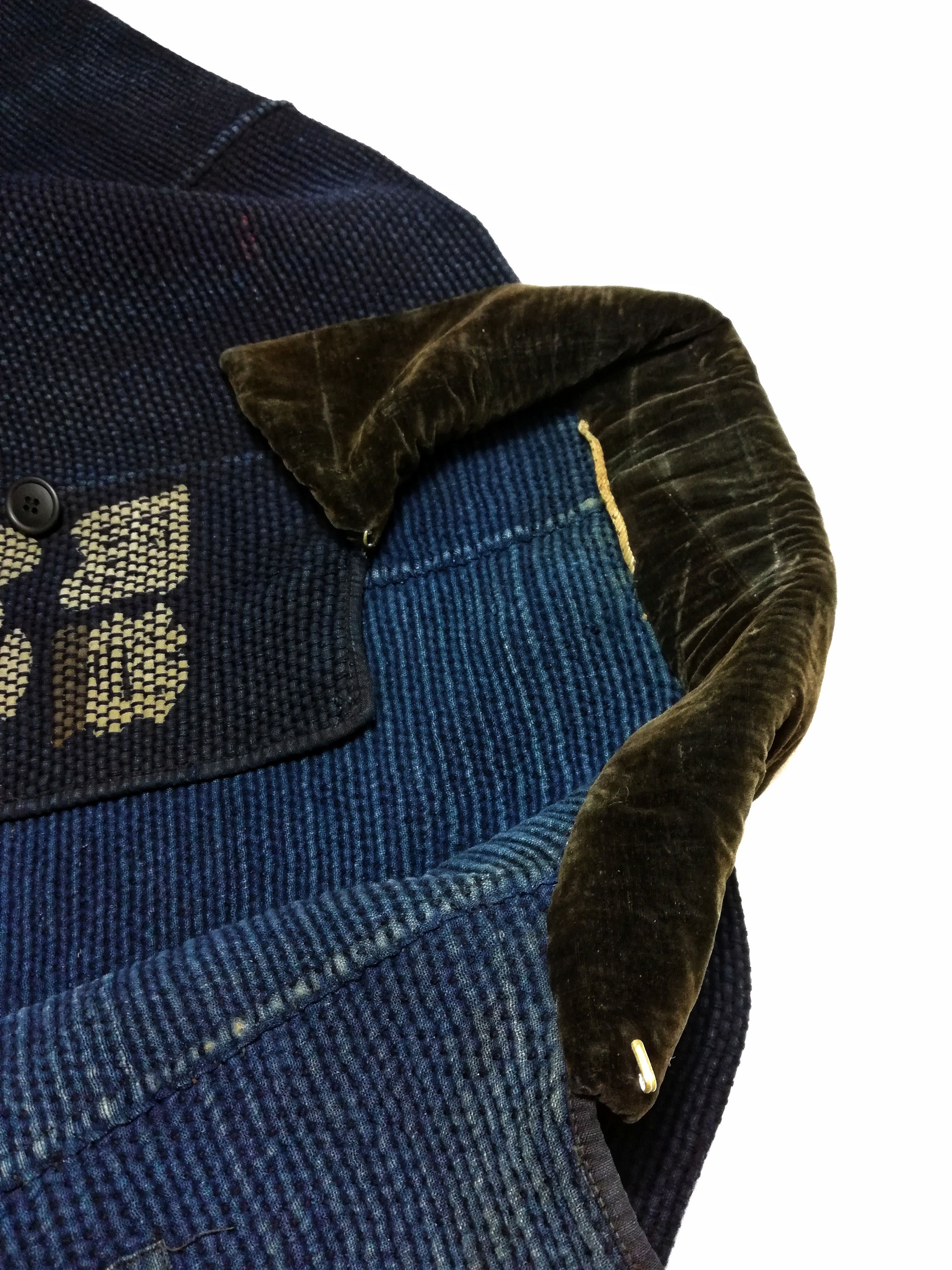 Art Comes First × Indigo × Japanese Brand 🔥FIREMAN HANTEN Hand SASHIKO Vintage Japanese Fireman Size US S / EU 44-46 / 1 - 17 Thumbnail