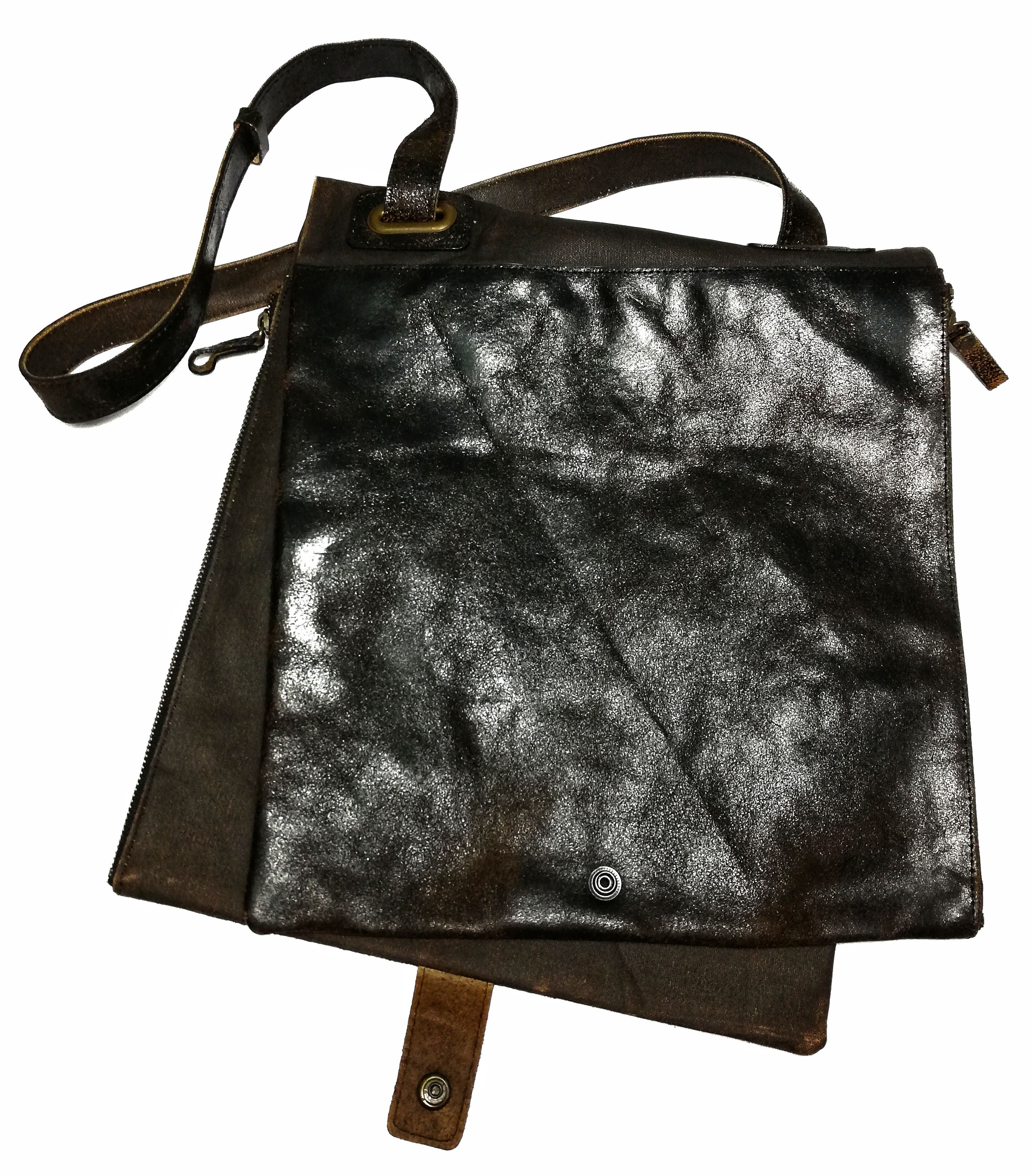 Japanese Brand 🔥Comme Ca Collection 2in1 Tote Sling Bag Leather / Cotton Size ONE SIZE - 10 Thumbnail