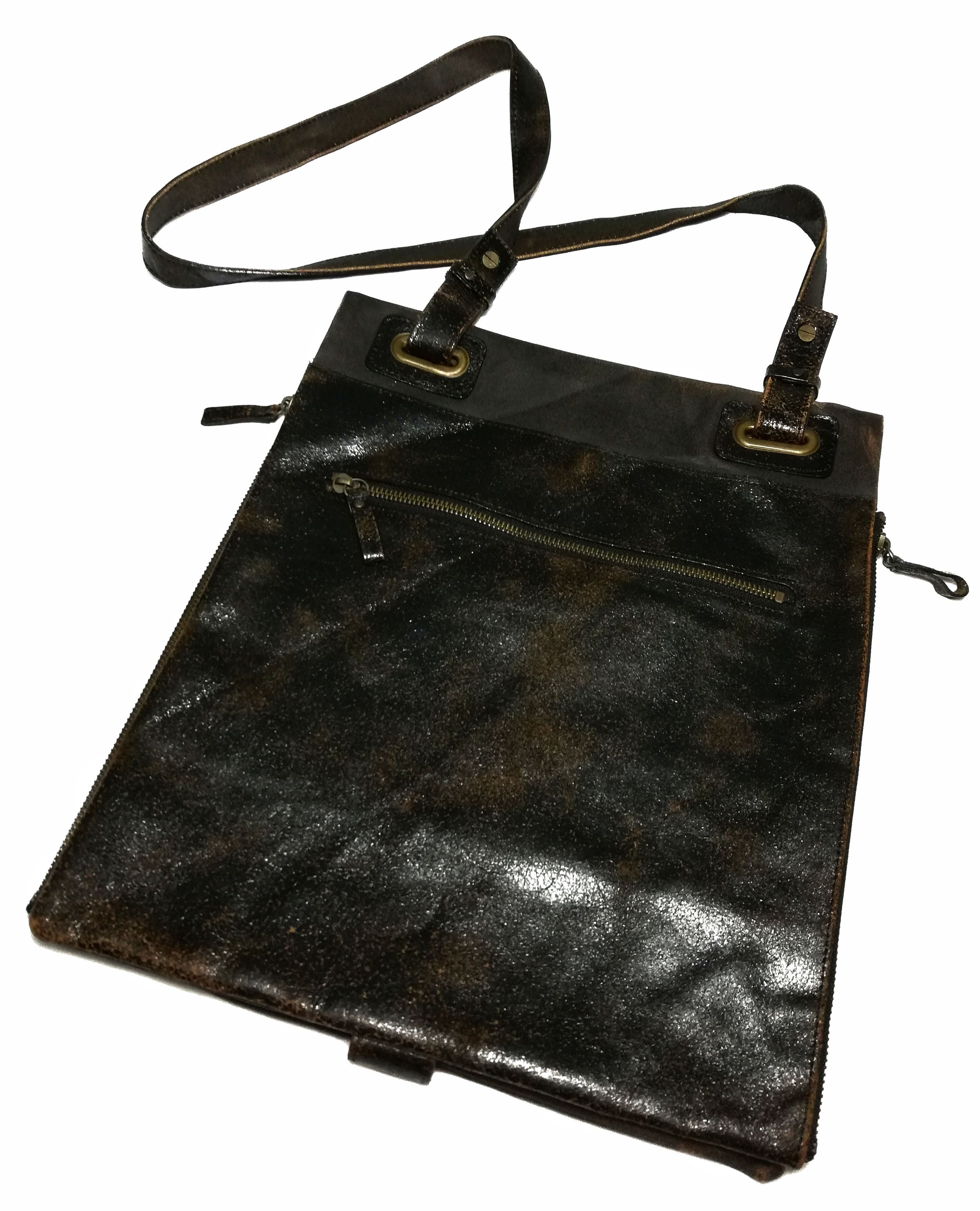 Japanese Brand 🔥Comme Ca Collection 2in1 Tote Sling Bag Leather / Cotton Size ONE SIZE - 3 Thumbnail
