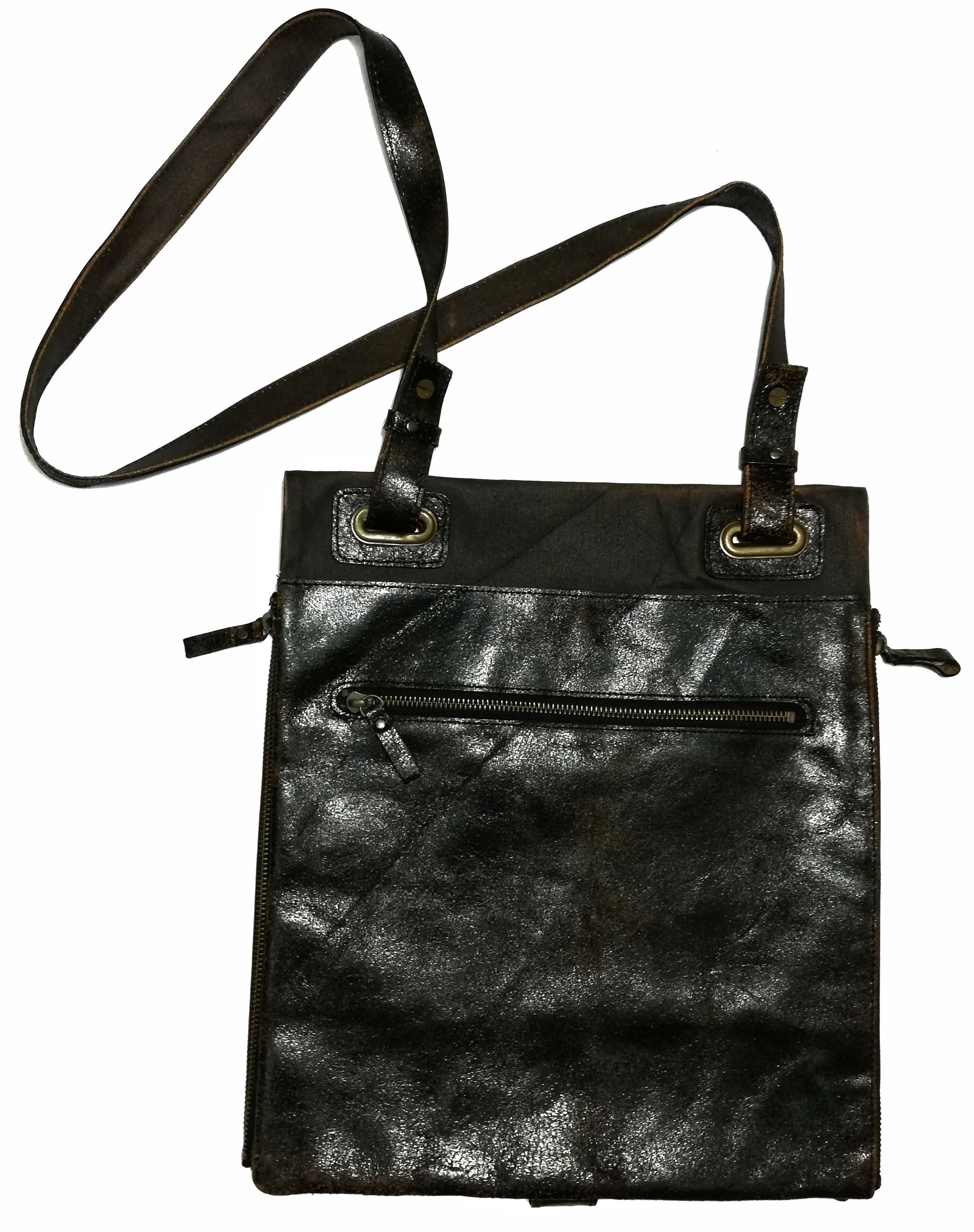 Japanese Brand 🔥Comme Ca Collection 2in1 Tote Sling Bag Leather / Cotton Size ONE SIZE - 2 Thumbnail