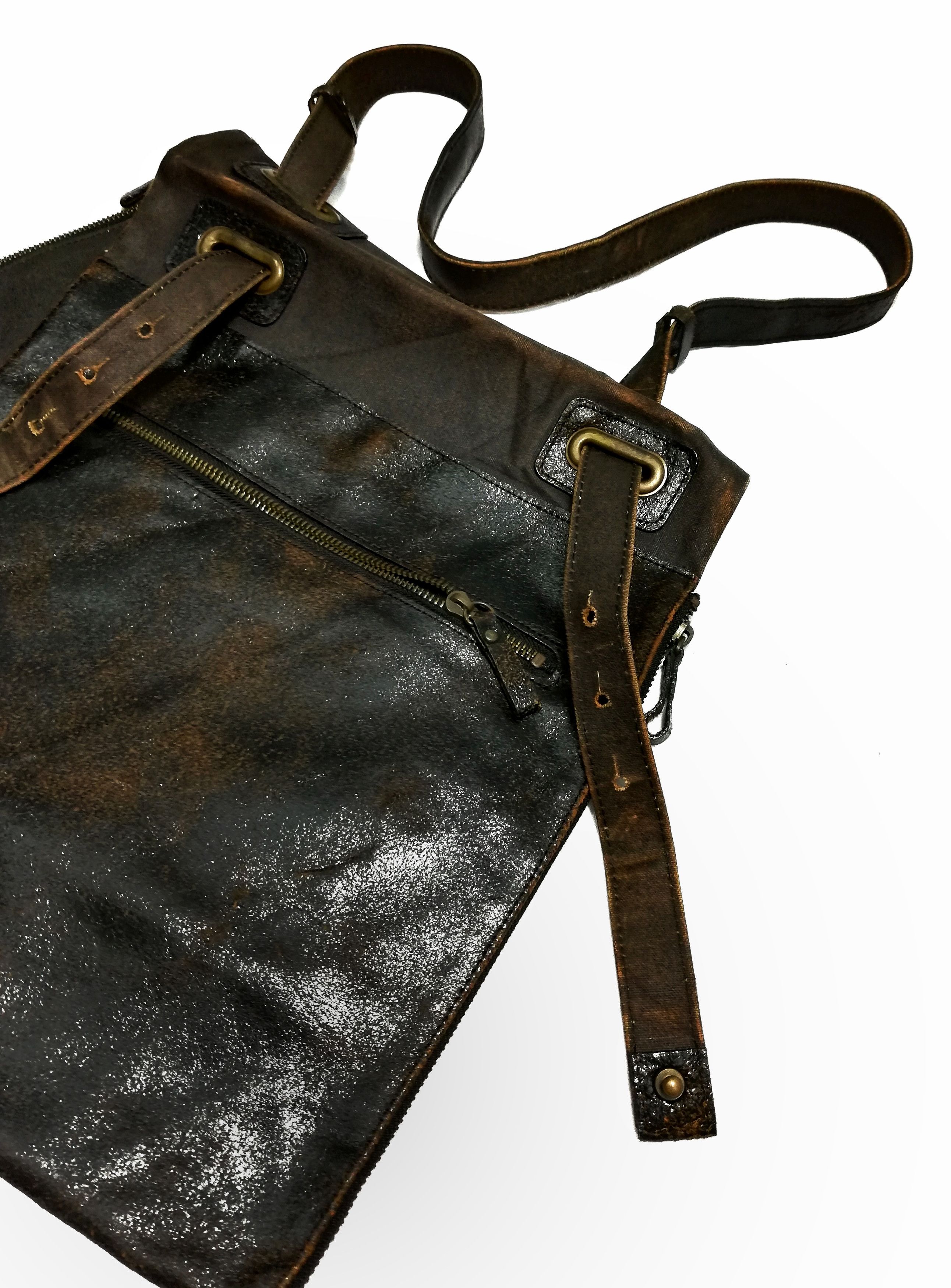 Japanese Brand 🔥Comme Ca Collection 2in1 Tote Sling Bag Leather / Cotton Size ONE SIZE - 5 Thumbnail