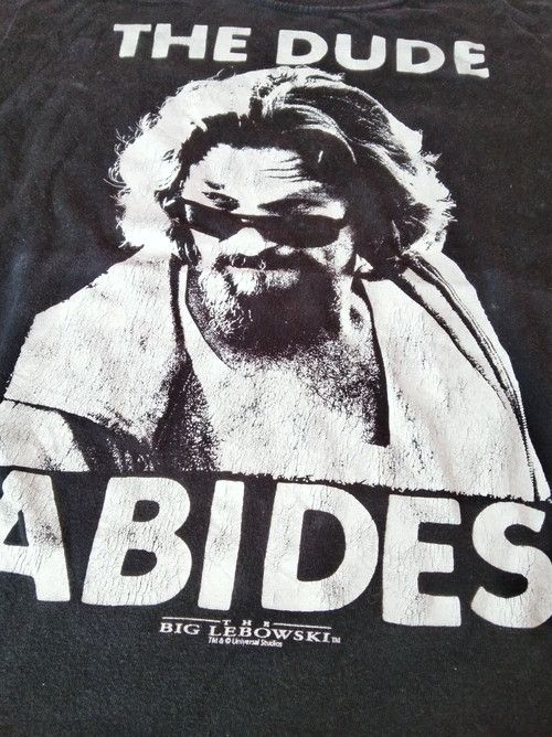 Vintage authentic The Big Lebowski “The Dude Abides” Black Shirt XL Authentic Vintage