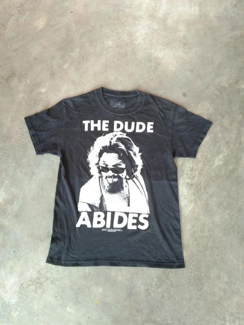Universal Studios × Vintage The Dude Abides Vintage T Shirt Faded Black Size US S / EU 44-46 / 1 - 2 Thumbnail