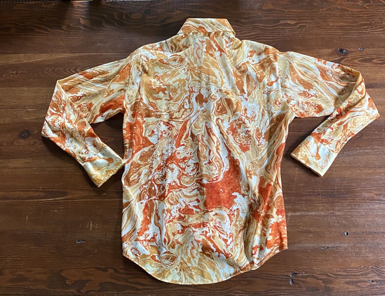 Retrofit Vintage 60’s Fashion Knits Acid Dye Pattern Button Up Size US M / EU 48-50 / 2 - 7 Thumbnail