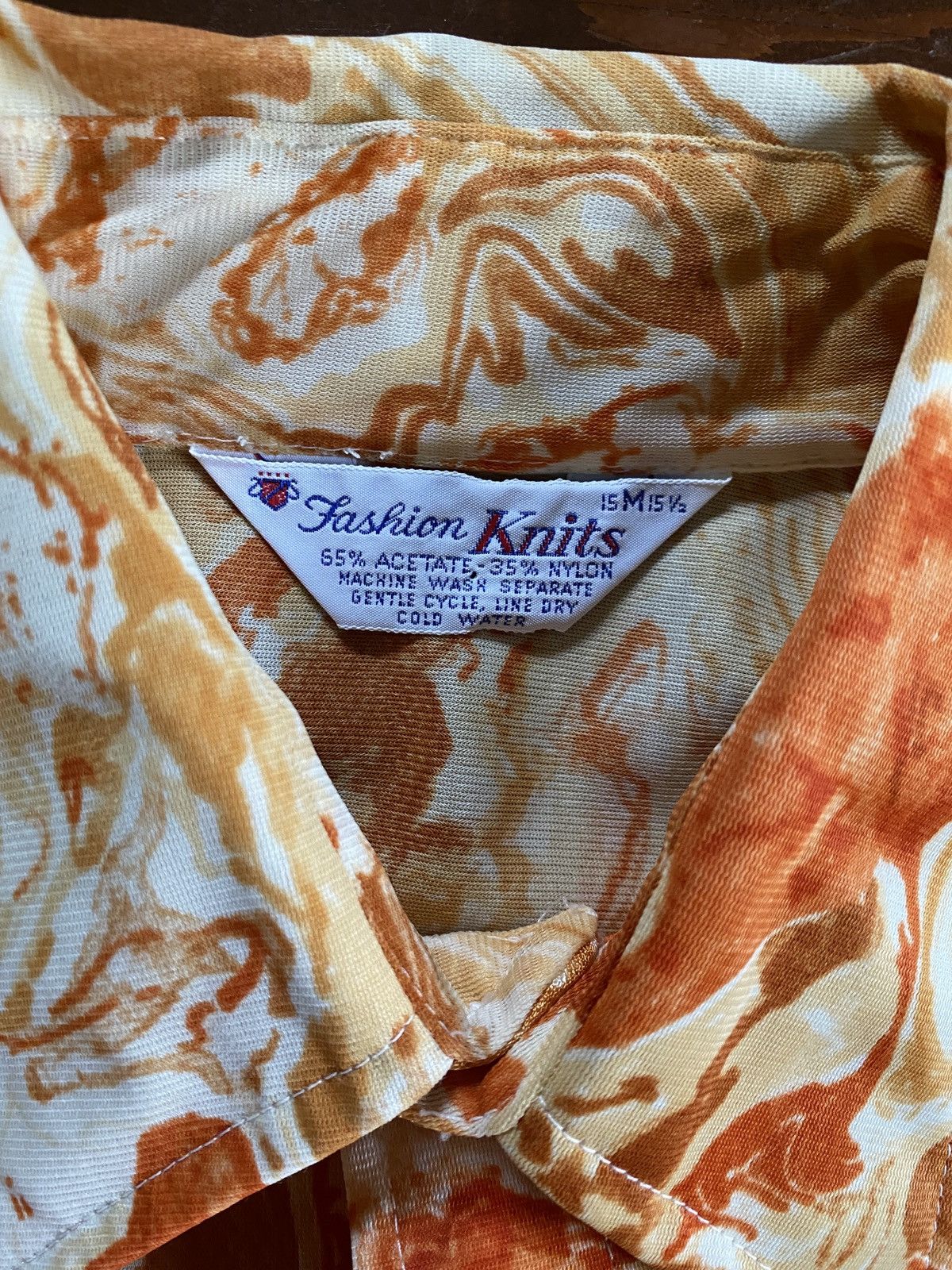 Retrofit Vintage 60’s Fashion Knits Acid Dye Pattern Button Up Size US M / EU 48-50 / 2 - 4 Thumbnail