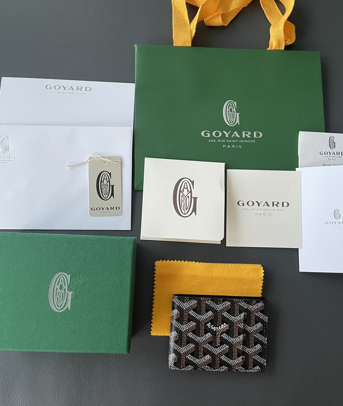 image of Limited Edition Iconic Goyard Logo Wallet in Black, Women's