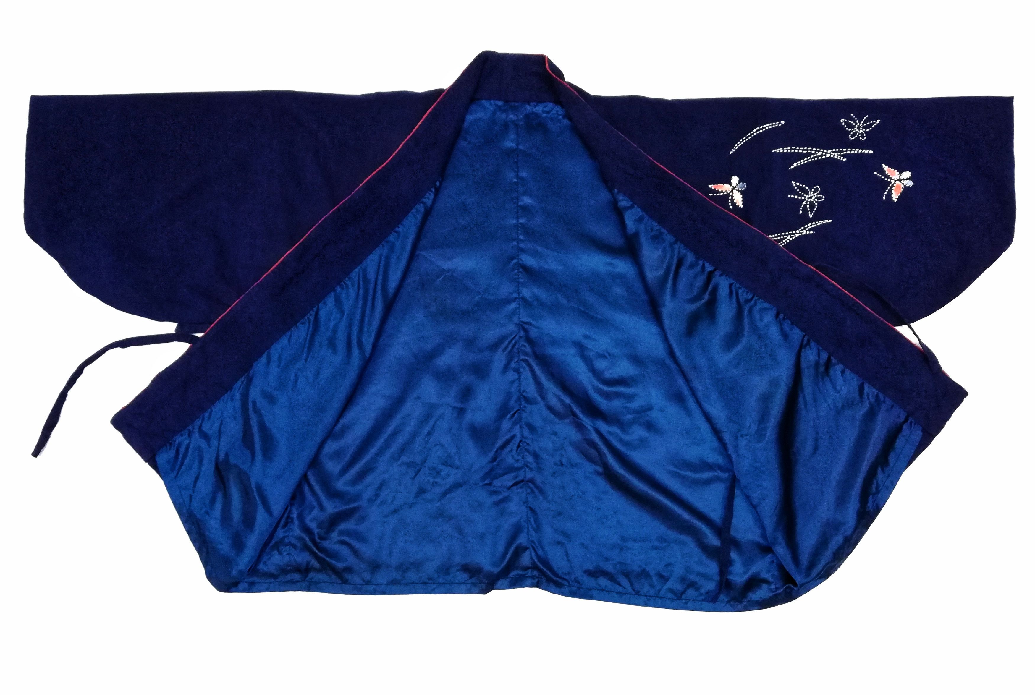 Indigo × Japanese Brand 🔥Wear Indigo Kimono Japanese Traditional Boro🔥 Size US L / EU 52-54 / 3 - 7 Thumbnail