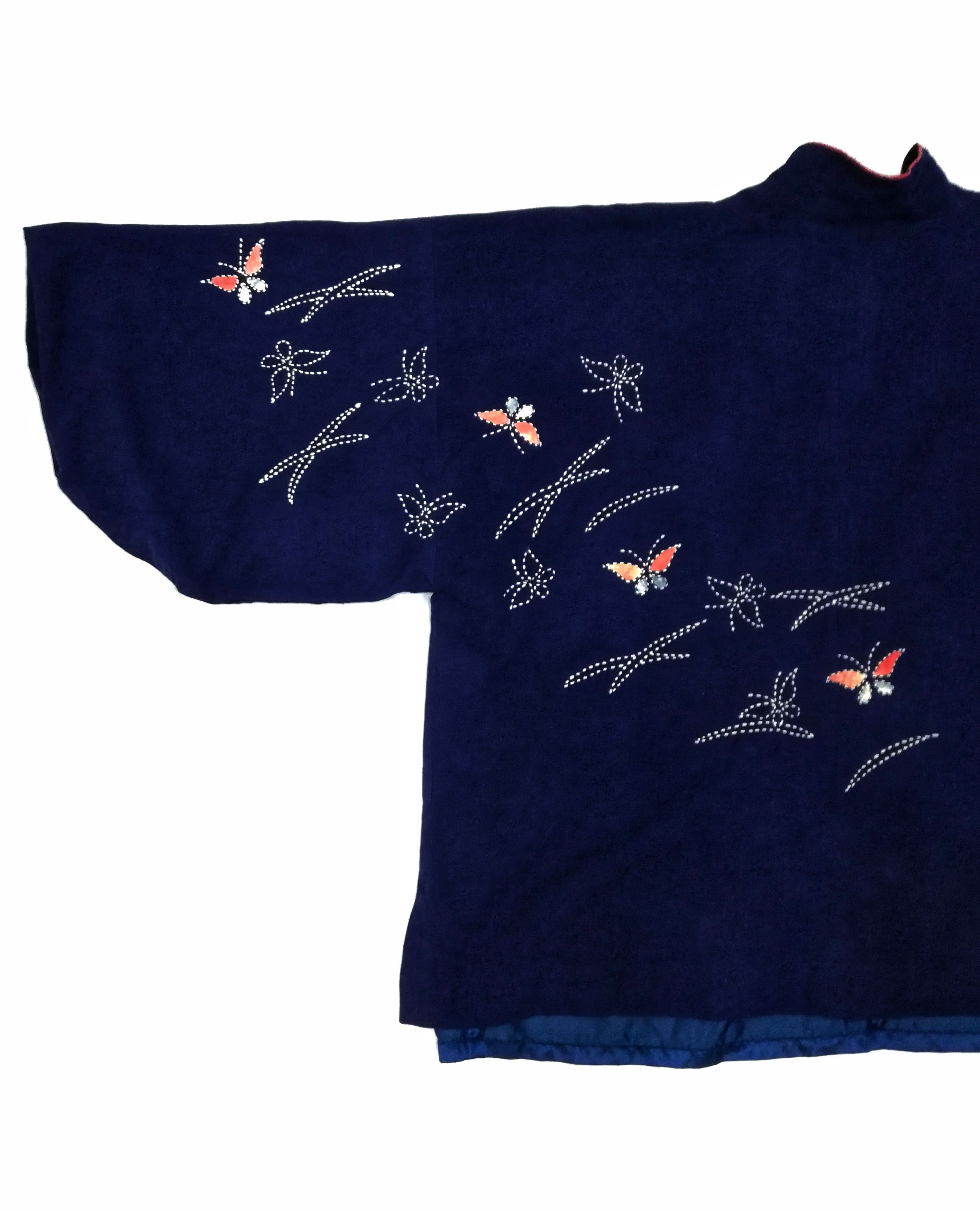Indigo × Japanese Brand 🔥Wear Indigo Kimono Japanese Traditional Boro🔥 Size US L / EU 52-54 / 3 - 15 Thumbnail