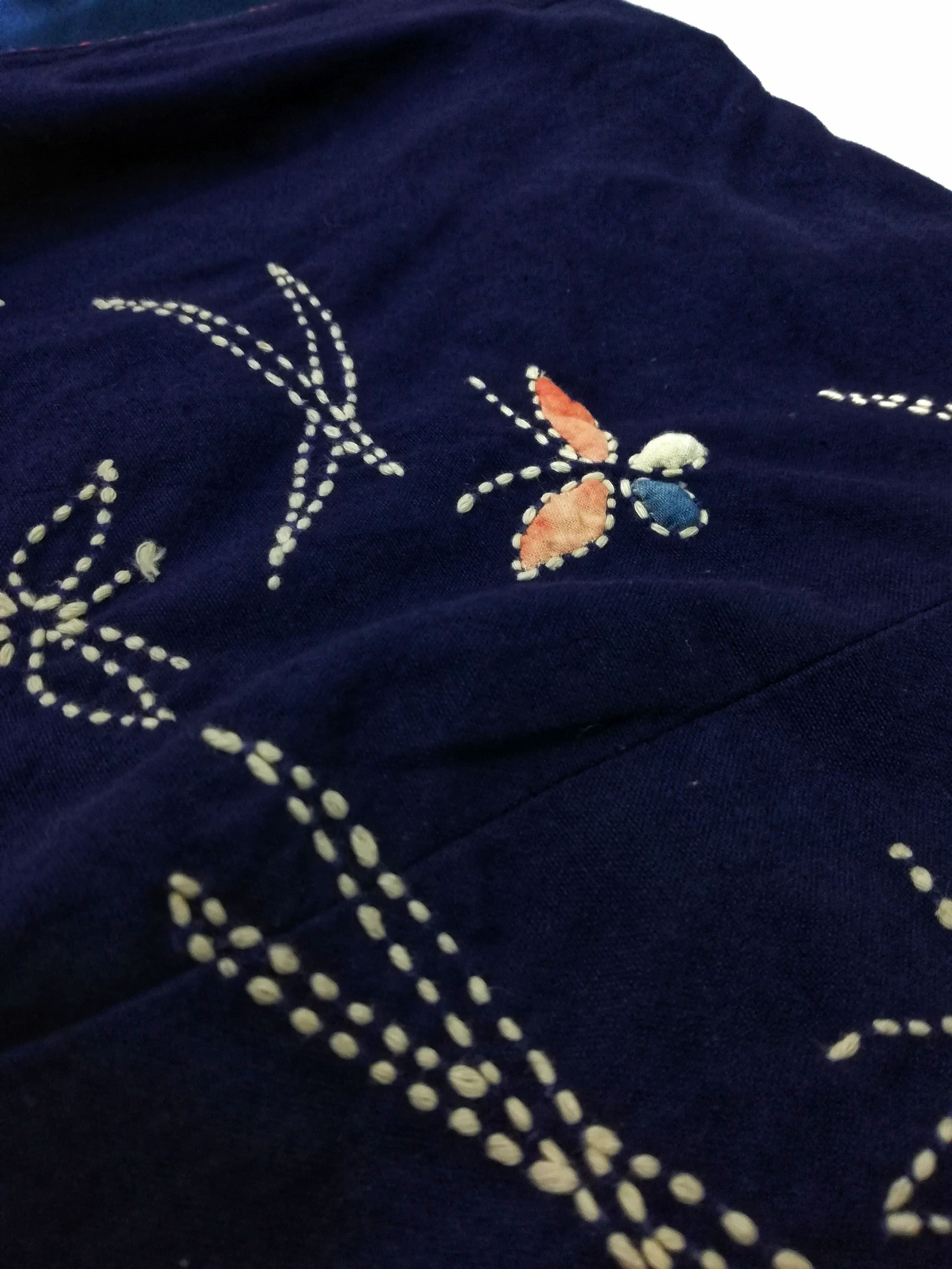 Indigo × Japanese Brand 🔥Wear Indigo Kimono Japanese Traditional Boro🔥 Size US L / EU 52-54 / 3 - 8 Thumbnail