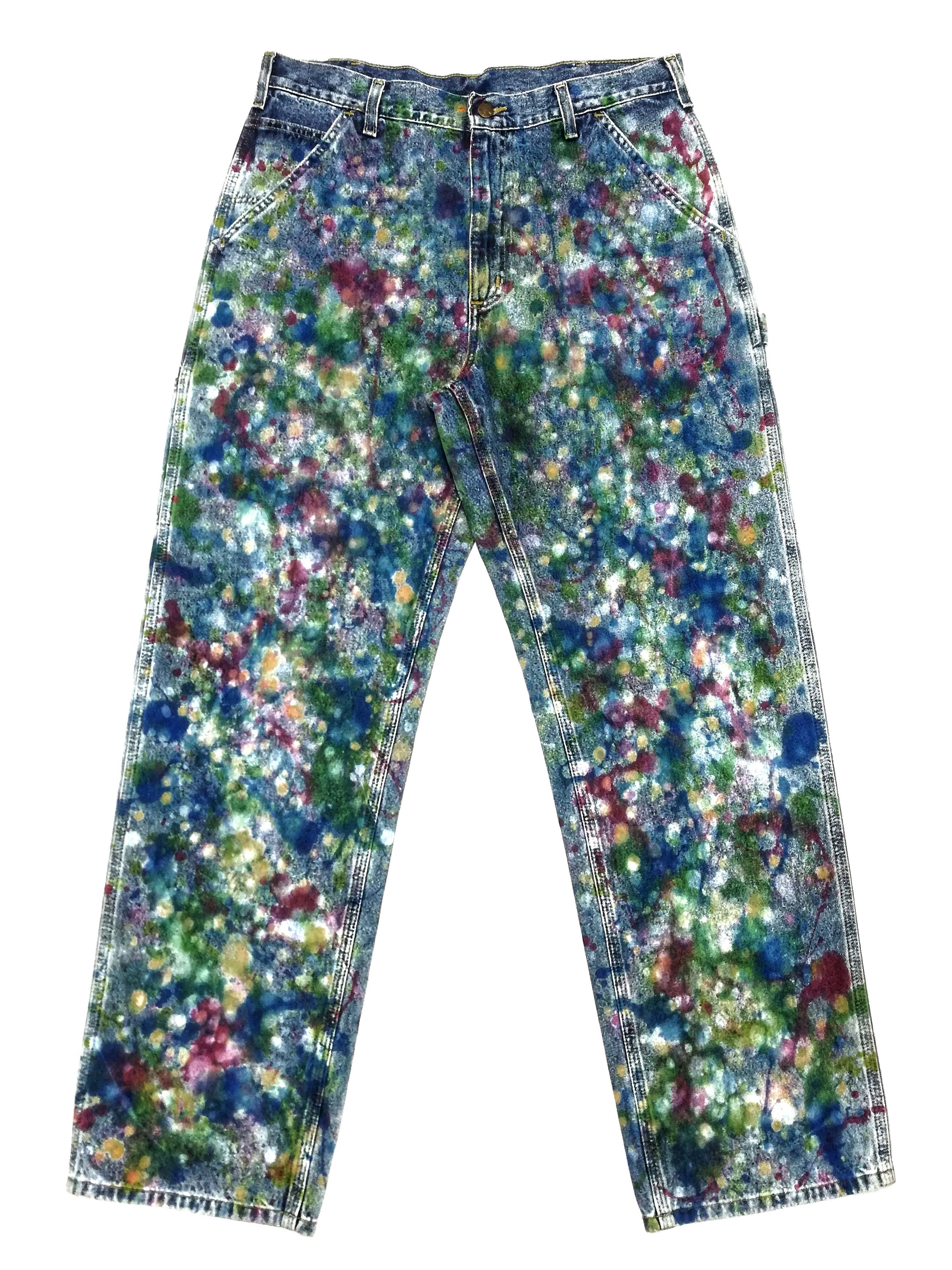Carhartt × Carhartt Wip 🔥Very Rare Carhartt Custom Paint Splatter Work Pants🔥 Size US 34 / EU 50 - 2 Thumbnail