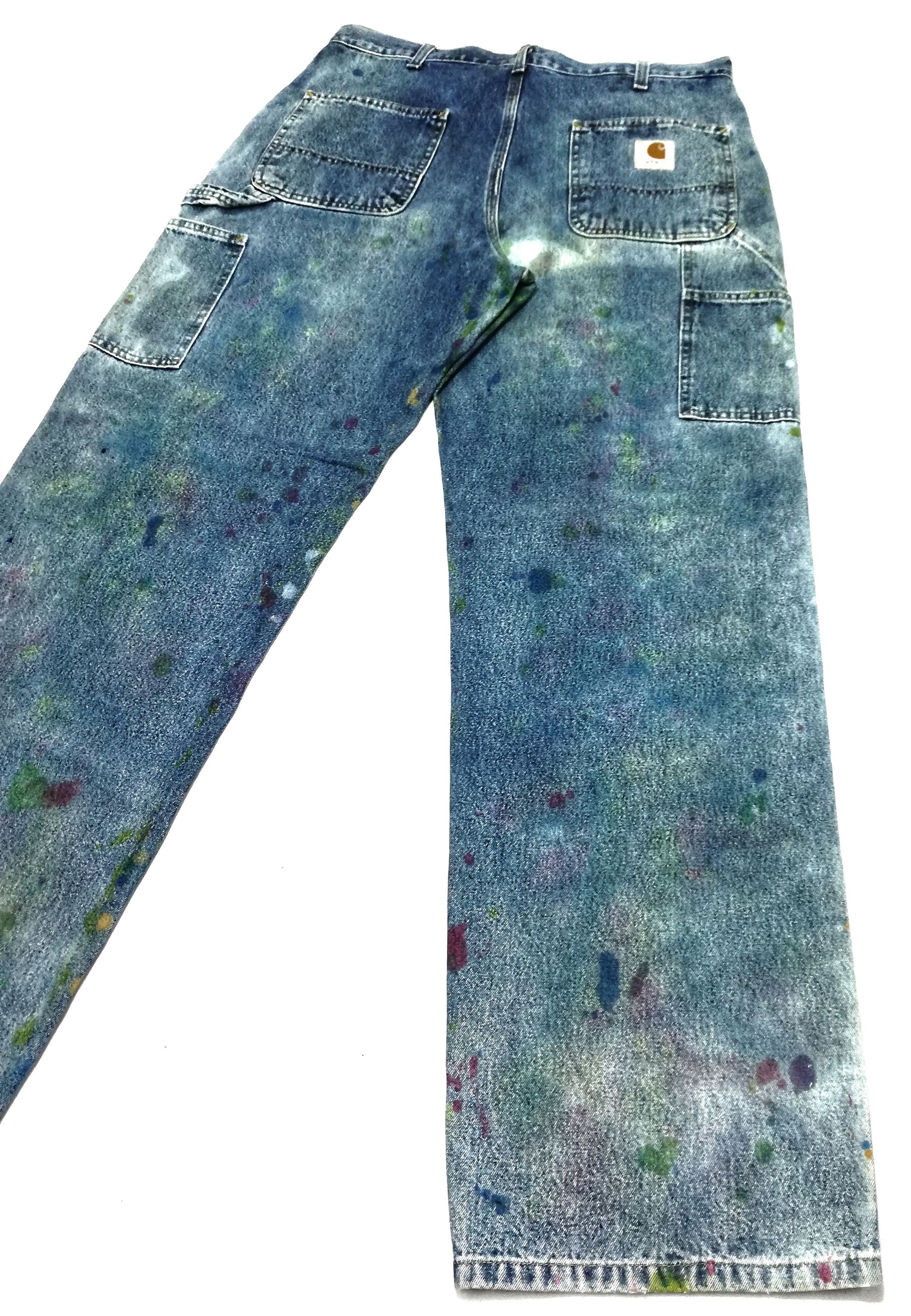 Carhartt × Carhartt Wip 🔥Very Rare Carhartt Custom Paint Splatter Work Pants🔥 Size US 34 / EU 50 - 12 Thumbnail