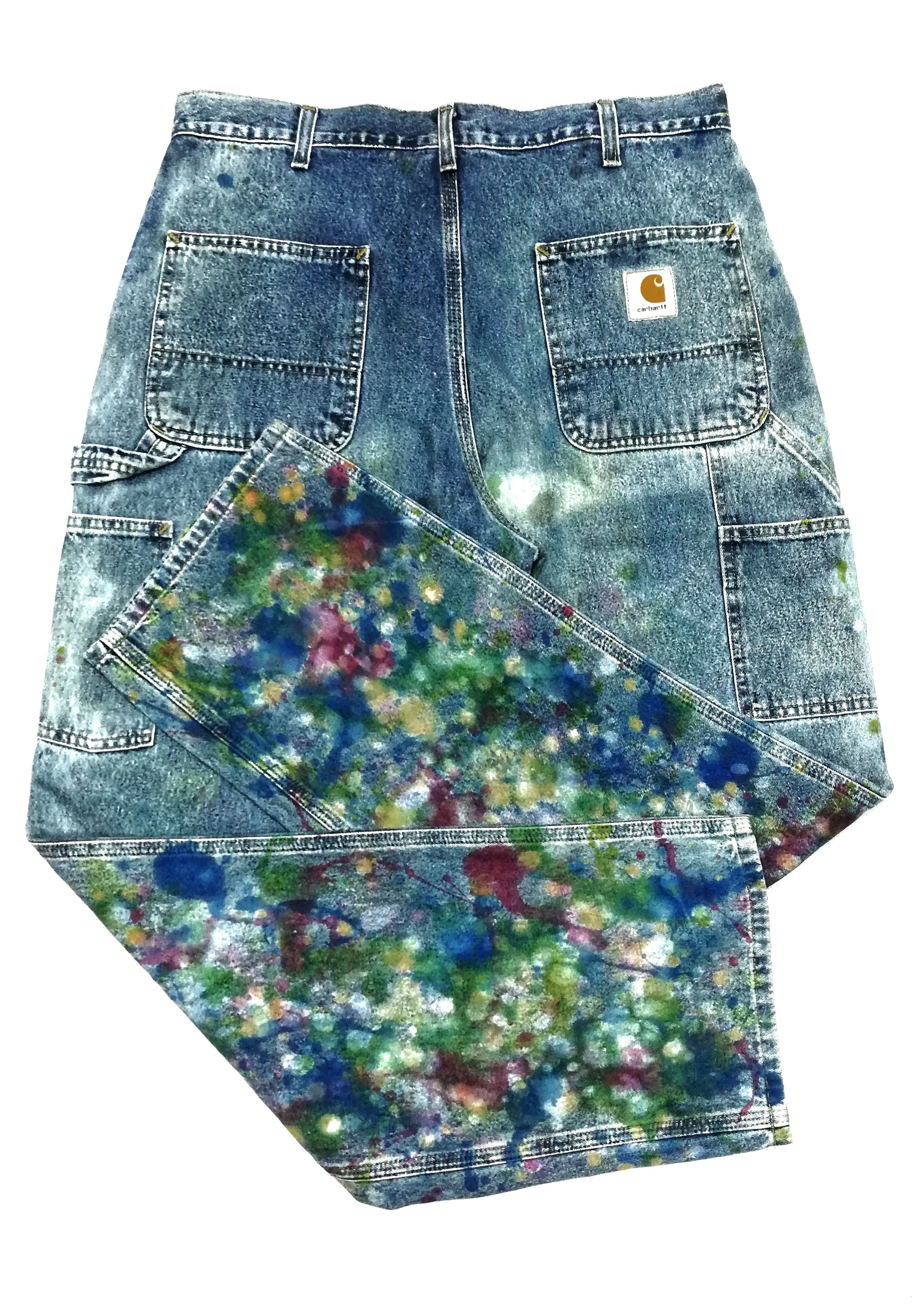 Carhartt × Carhartt Wip 🔥Very Rare Carhartt Custom Paint Splatter Work Pants🔥 Size US 34 / EU 50 - 9 Thumbnail