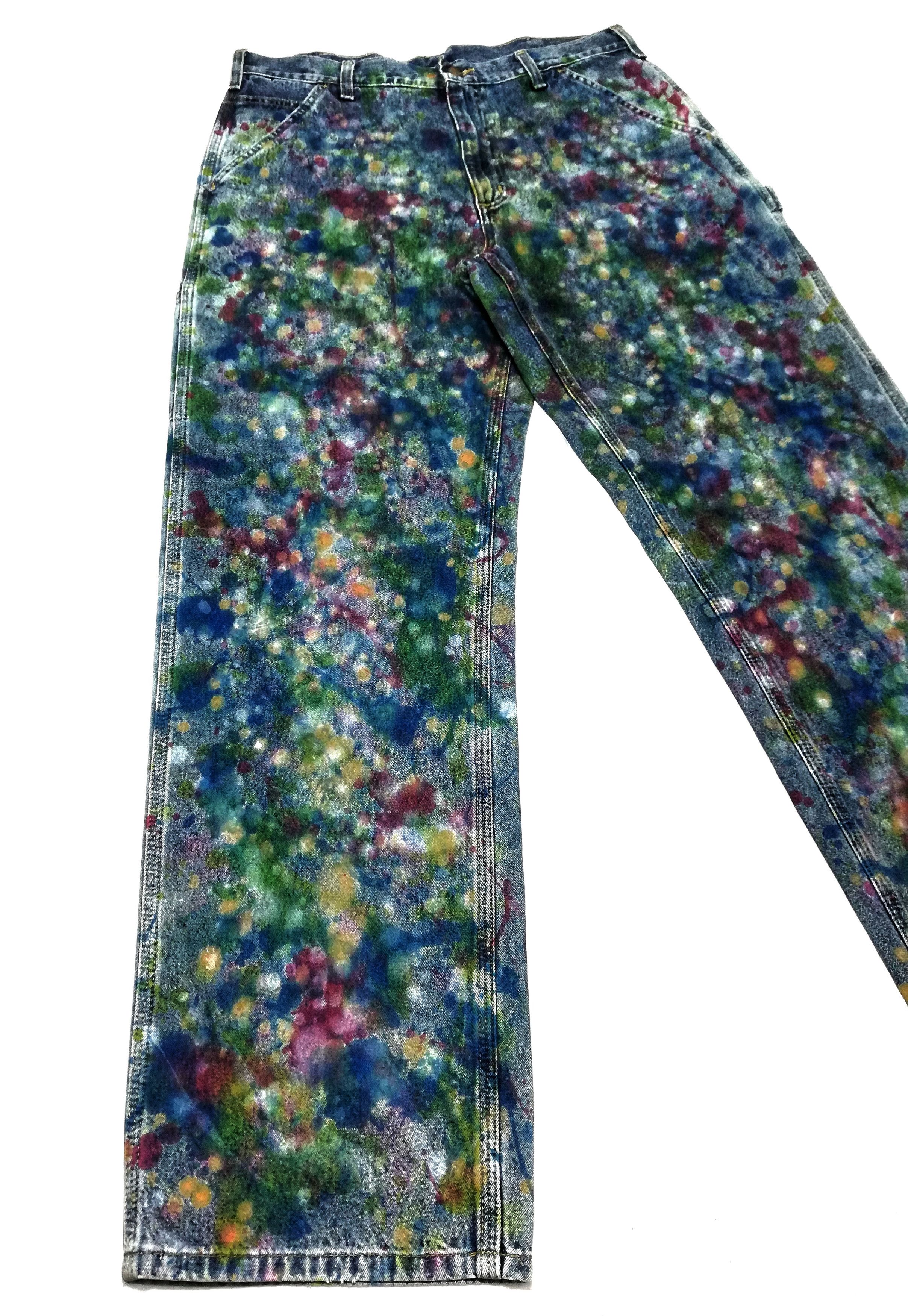 Carhartt × Carhartt Wip 🔥Very Rare Carhartt Custom Paint Splatter Work Pants🔥 Size US 34 / EU 50 - 3 Thumbnail
