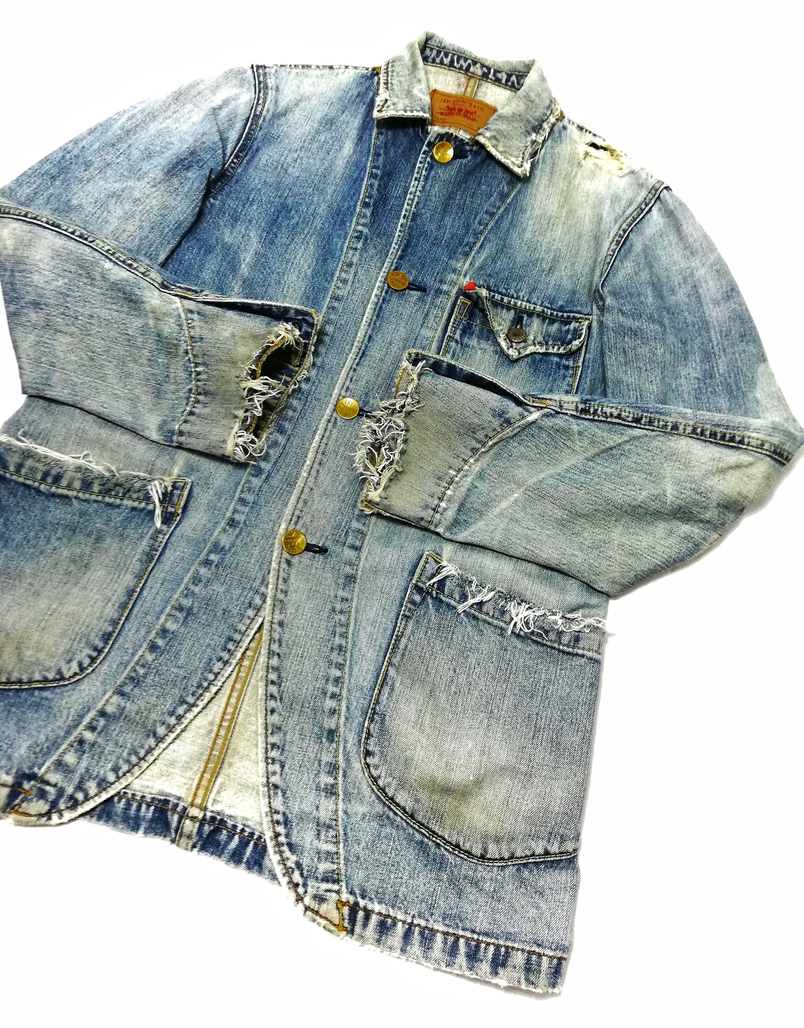 Levi's 🔥Very Rare Distressed Levis Strauss Jeans Workwear Jacket Size US M / EU 48-50 / 2 - 6 Thumbnail