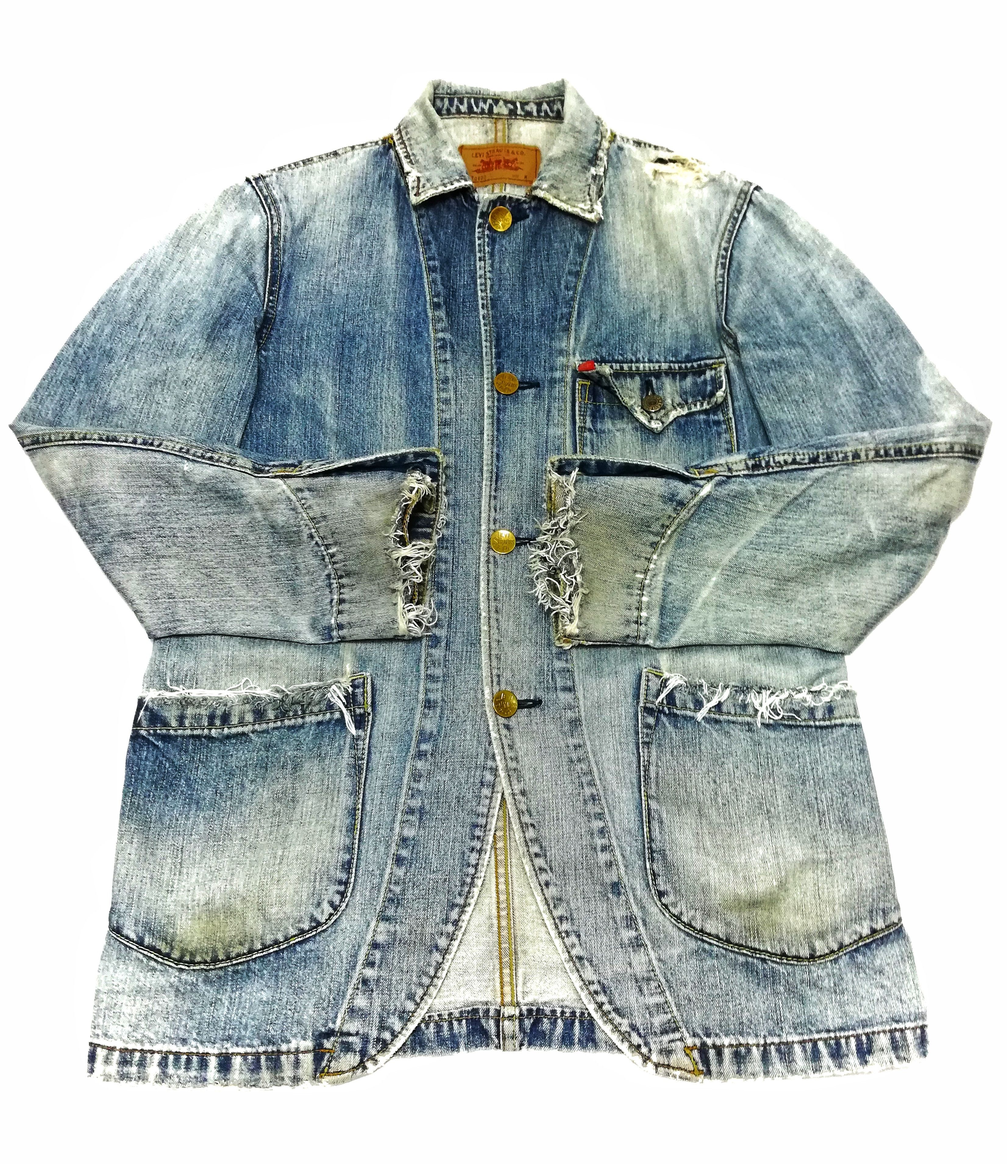 Levi's 🔥Very Rare Distressed Levis Strauss Jeans Workwear Jacket Size US M / EU 48-50 / 2 - 5 Thumbnail