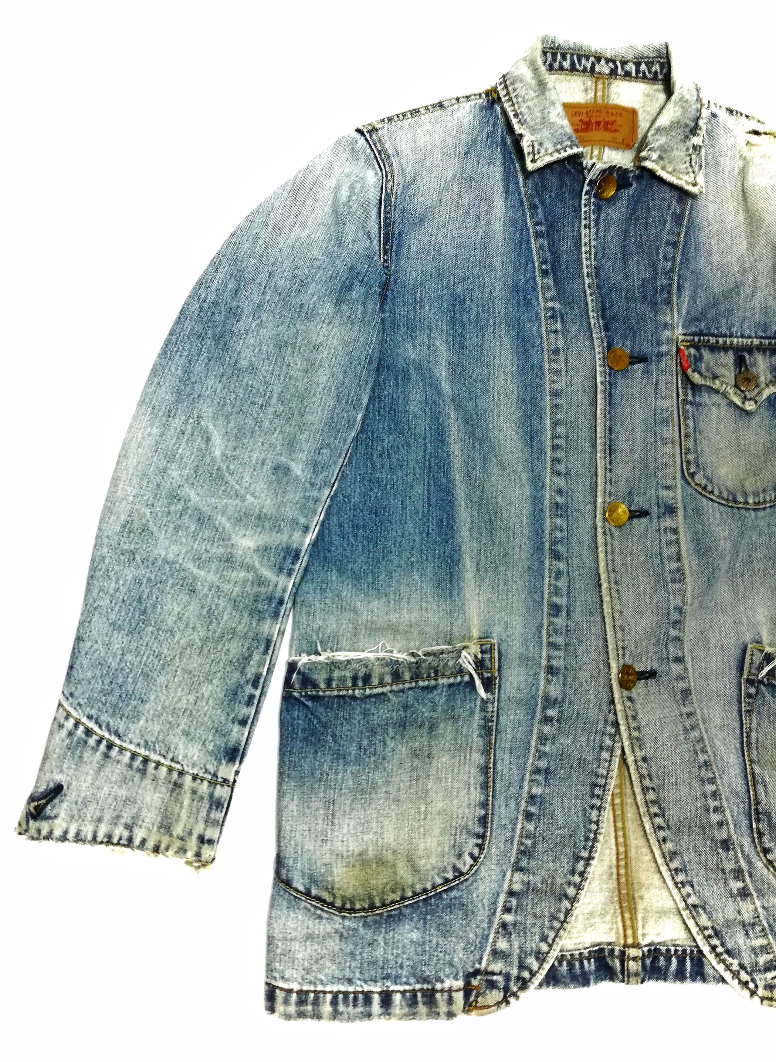 Levi's 🔥Very Rare Distressed Levis Strauss Jeans Workwear Jacket Size US M / EU 48-50 / 2 - 2 Thumbnail