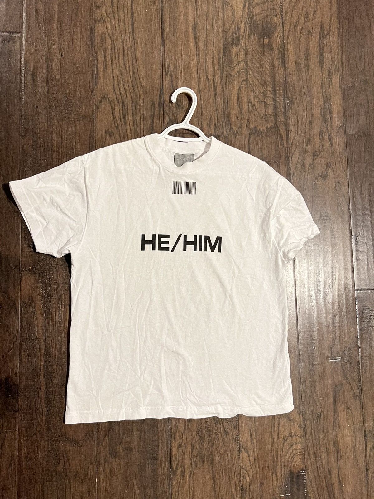 Vetements He/Him Tee Shirt Size Medium | Grailed