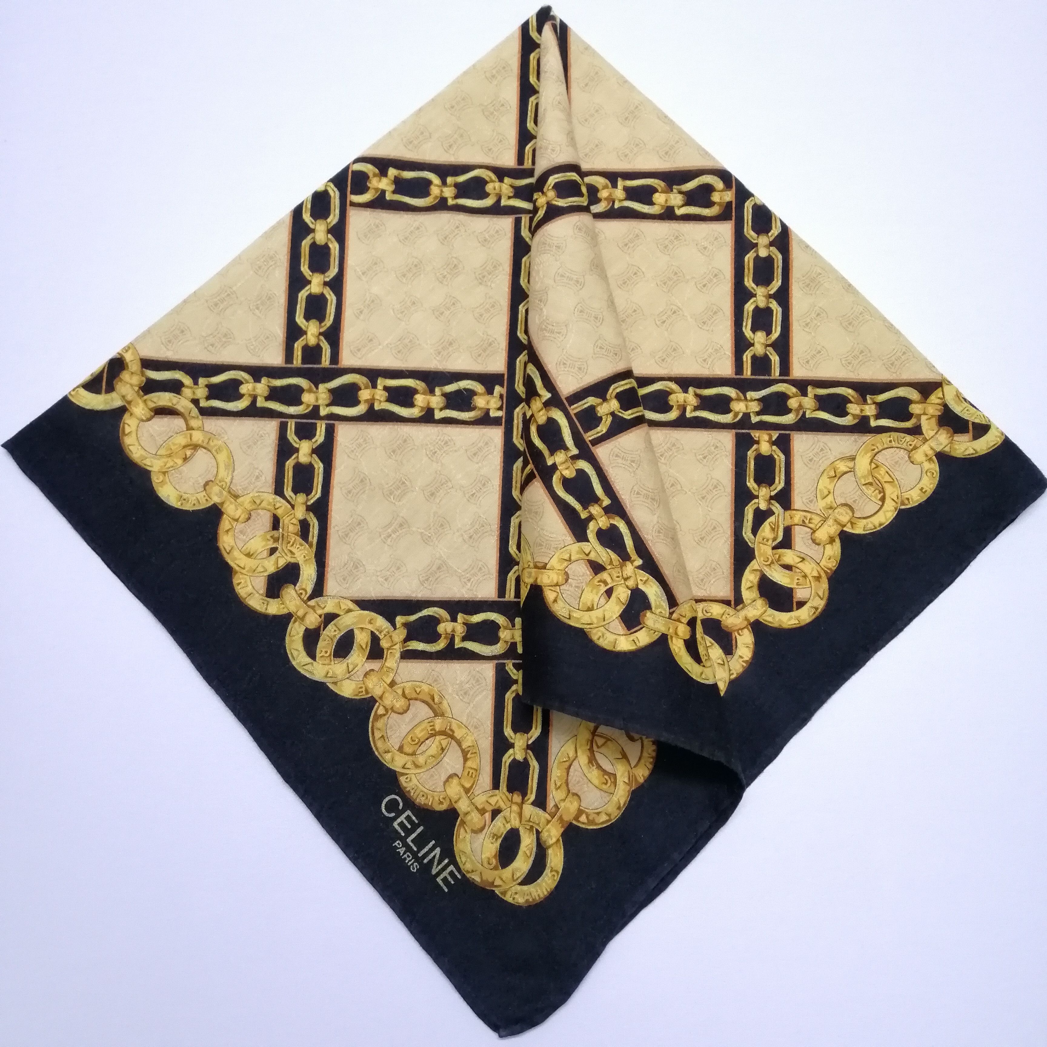 Celine × Vintage Celine Handkerchief/Neckerchief/Bandana-KD2189 Size ONE SIZE - 1 Thumbnail