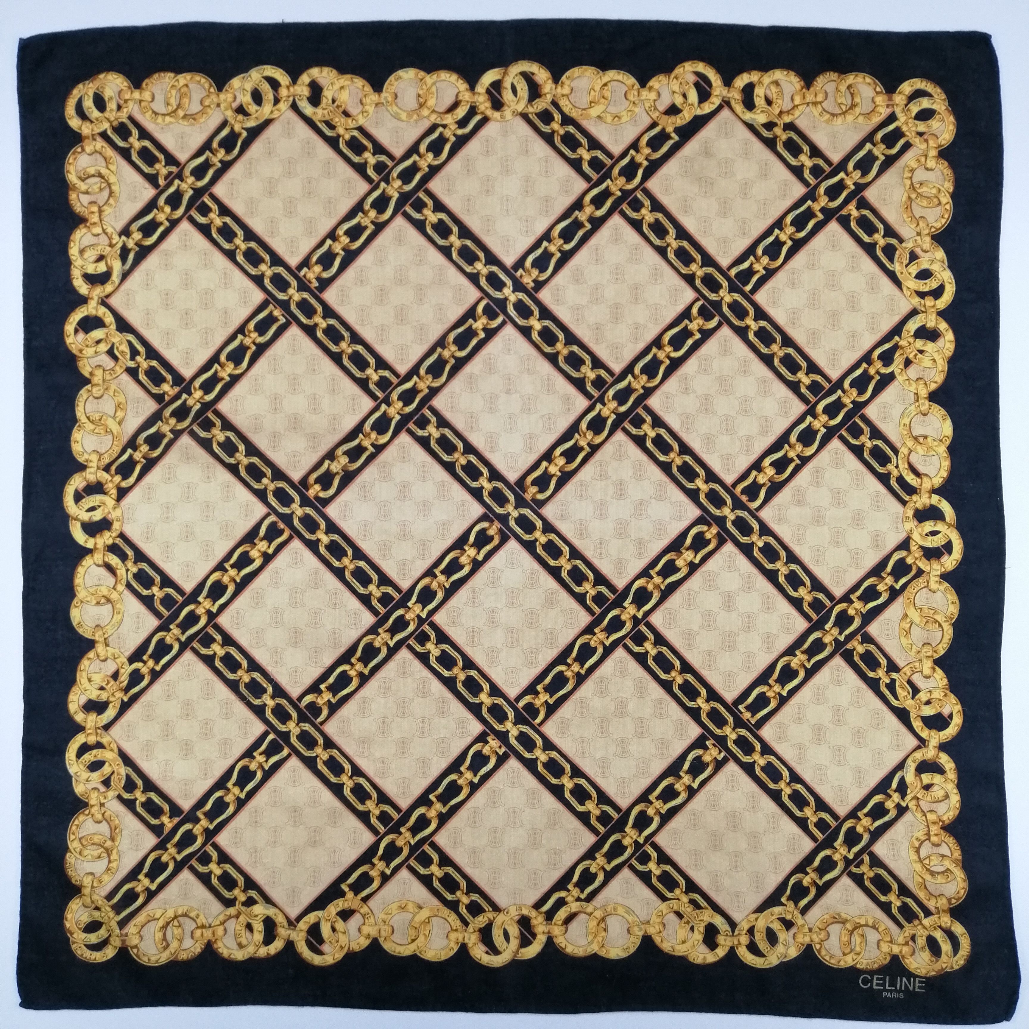Celine × Vintage Celine Handkerchief/Neckerchief/Bandana-KD2189 Size ONE SIZE - 2 Thumbnail